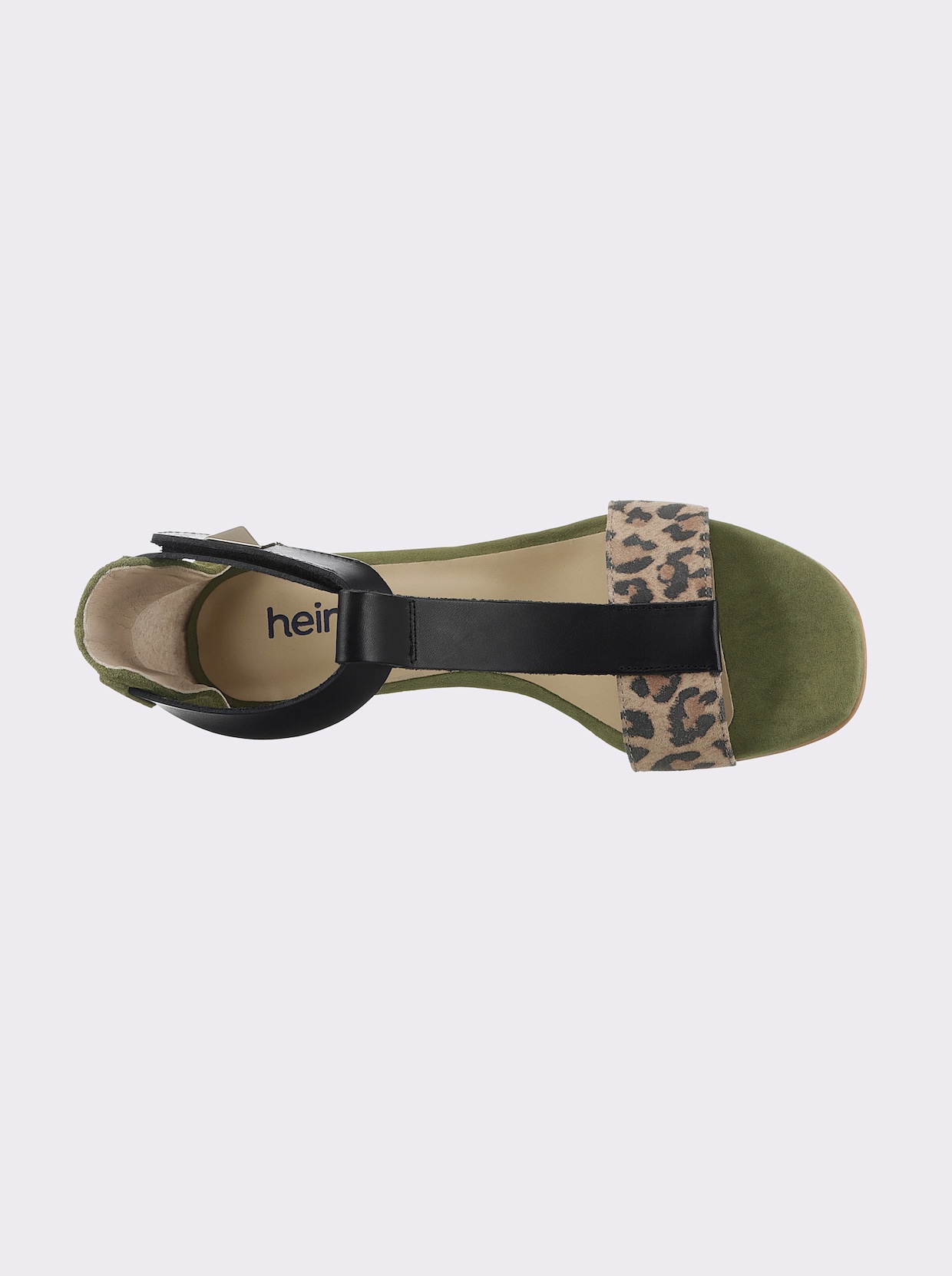 heine Sandalette - khaki-schwarz