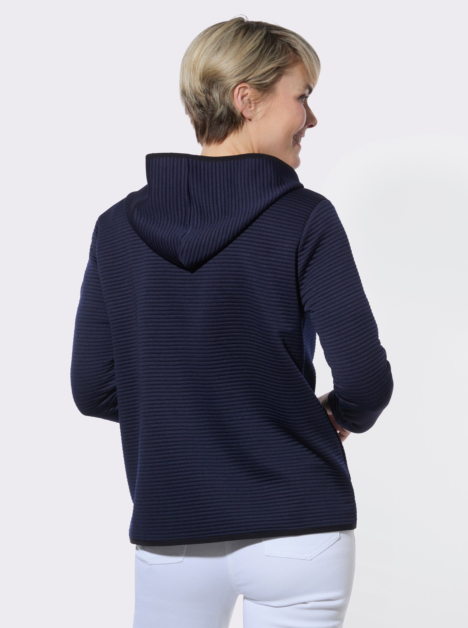 Shirtblazer mit Kapuze - marine
