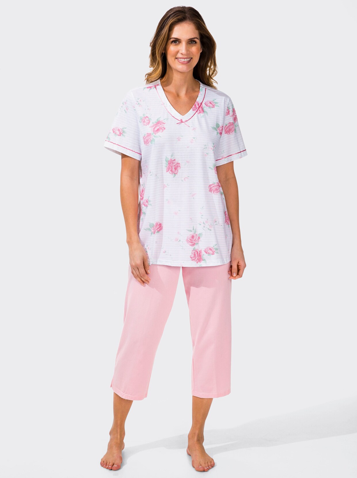 Comtessa Pyjama - wit/roze