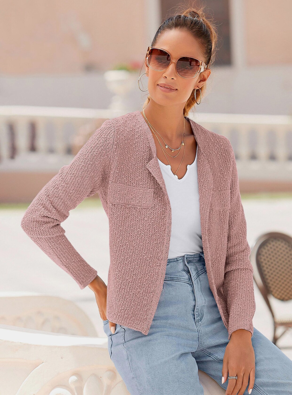 LASCANA Bouclèjacke - mauve