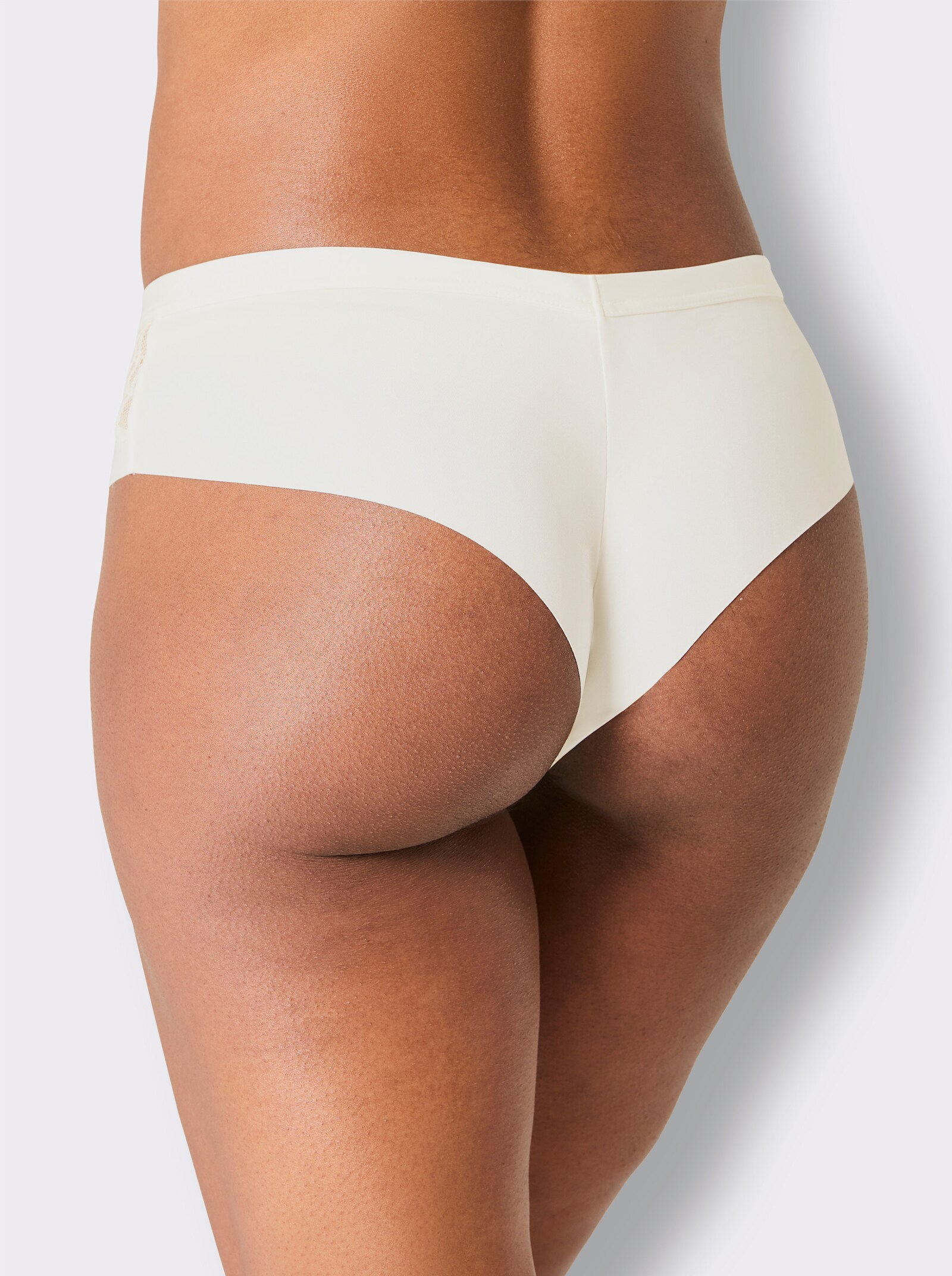 Hüftslip mit Spitze - champagner