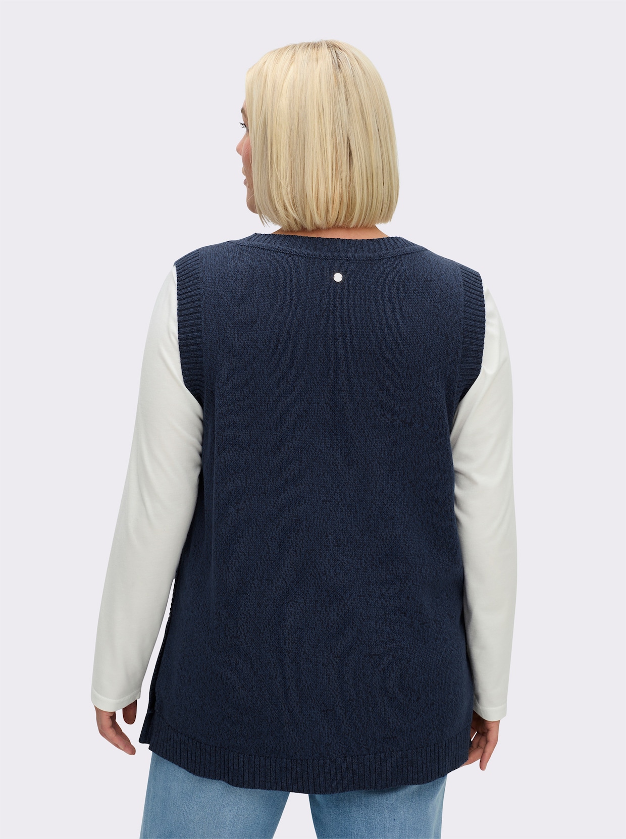 sheego Pullunder - dark blue-meliert