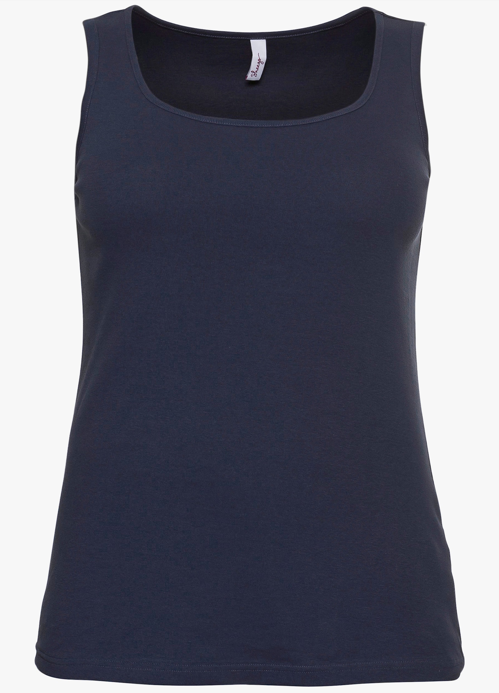 sheego Tanktop in Rippqualität - marine