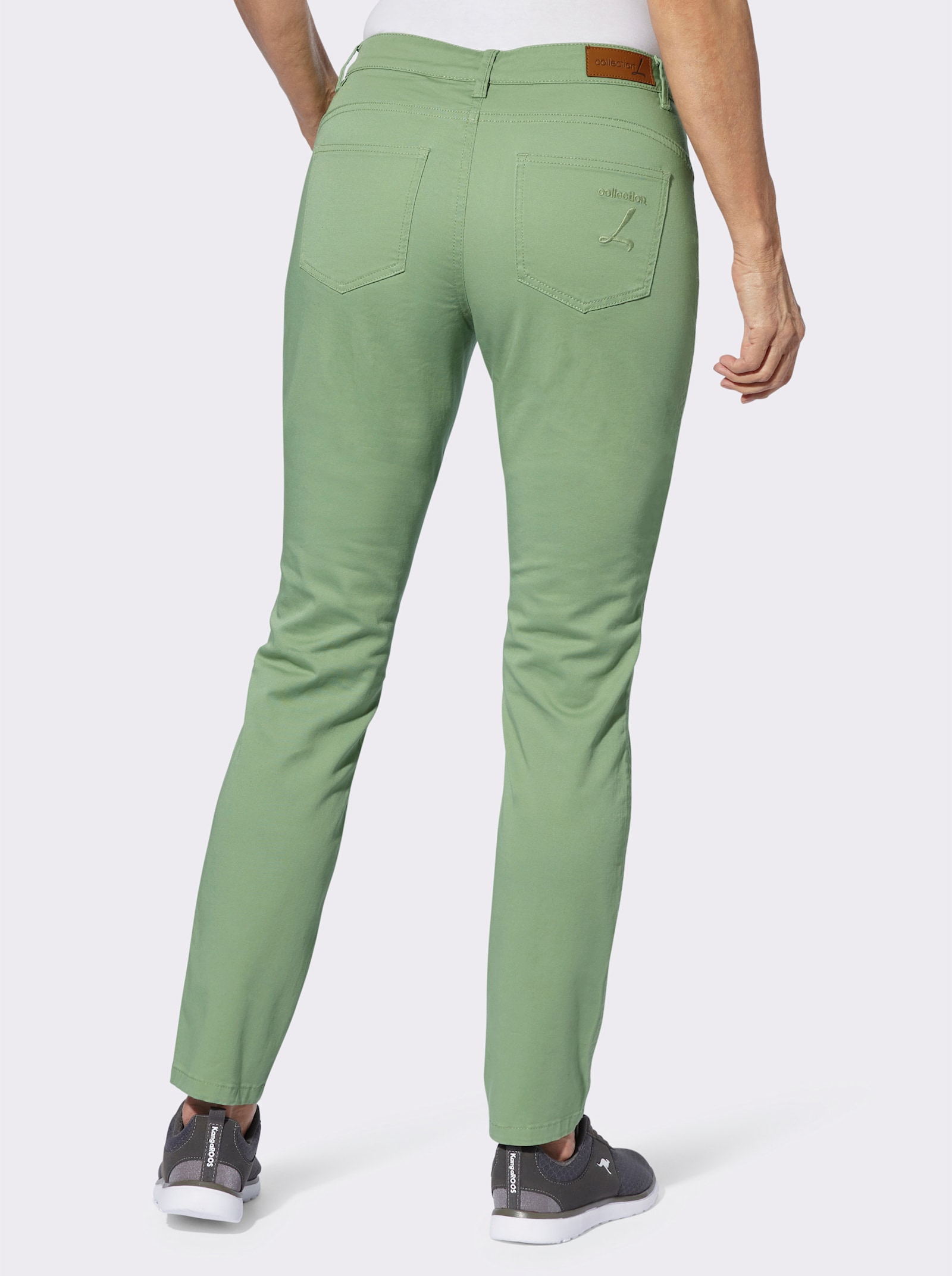 5-Pocket-Hose in Baumwoll-Stretch-Qualität - eucalyptus