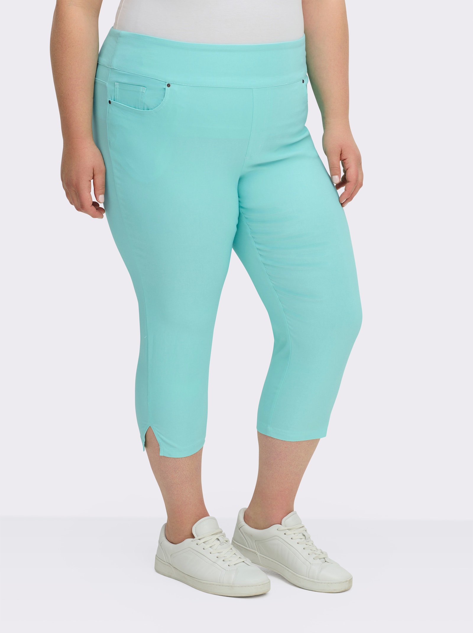 Stretch-Hose in Wadenlänge - aqua