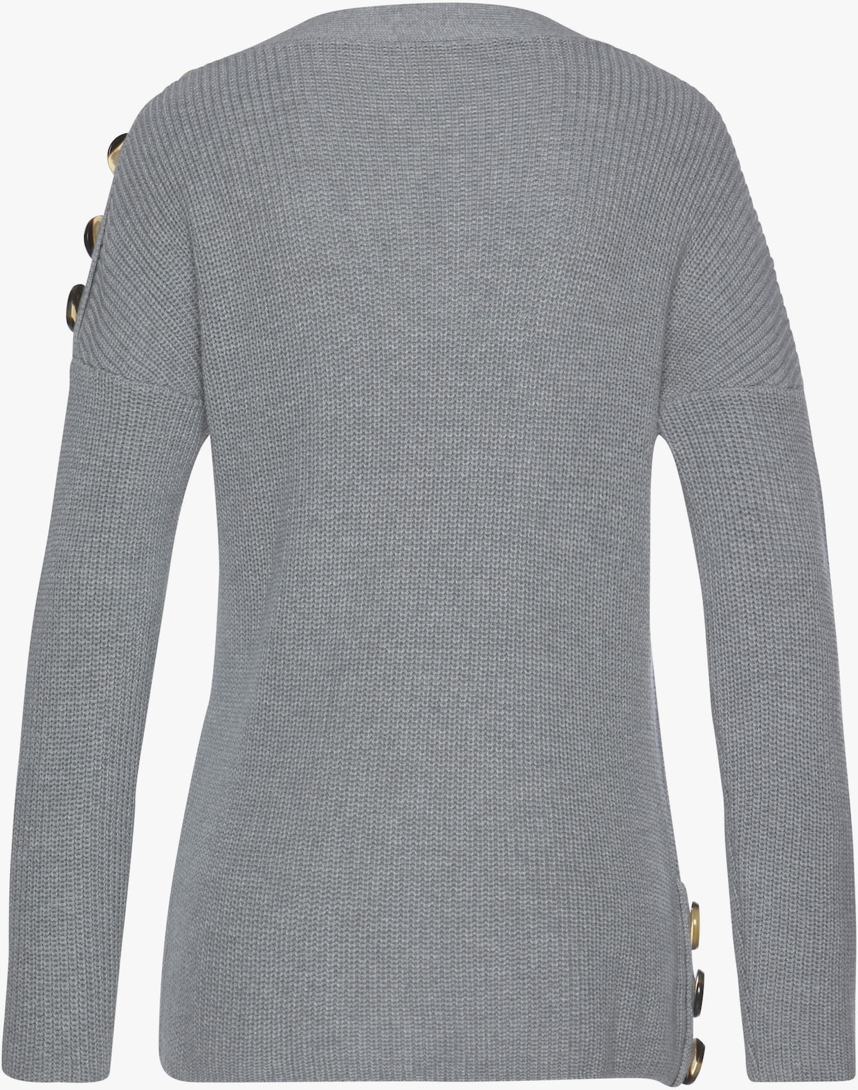LASCANA Gebreide pullover - lichtgrijs gemêleerd