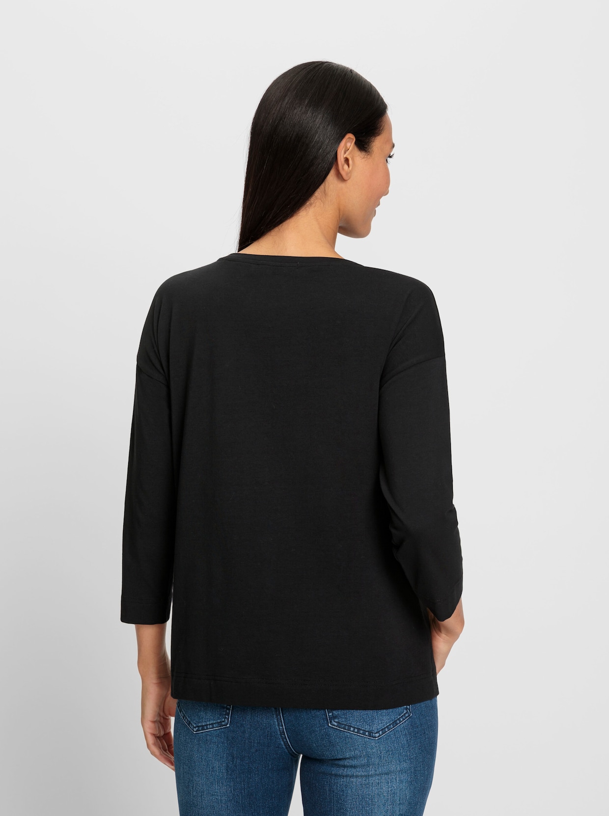 heine Rundhalsshirt - schwarz