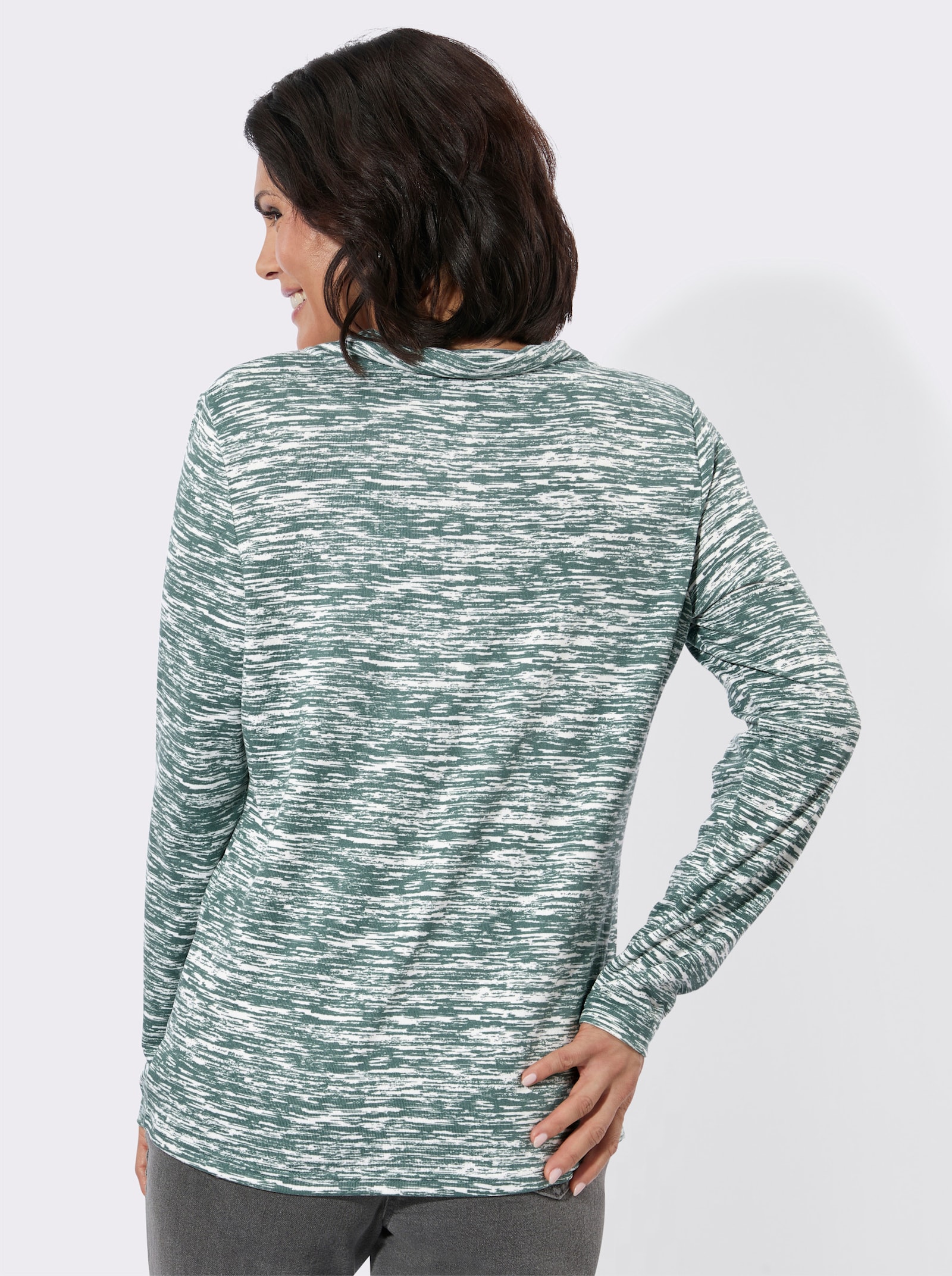 Winter-Shirt - jade-bedruckt