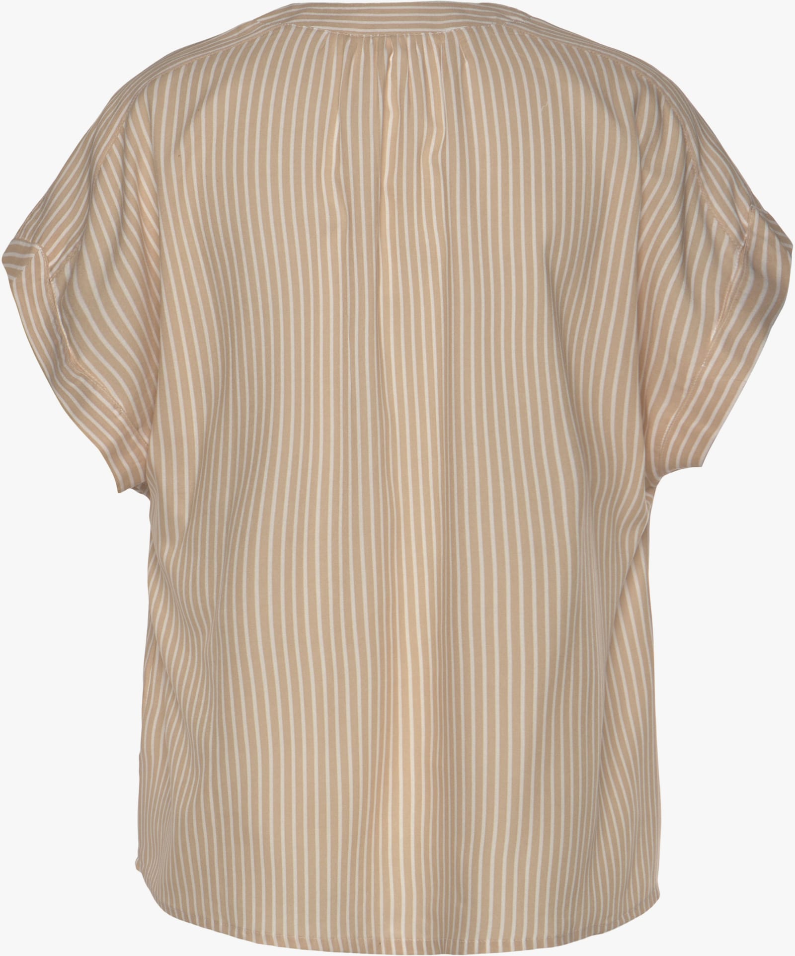 Vivance Kurzarmbluse - sand-weiß-gestreift