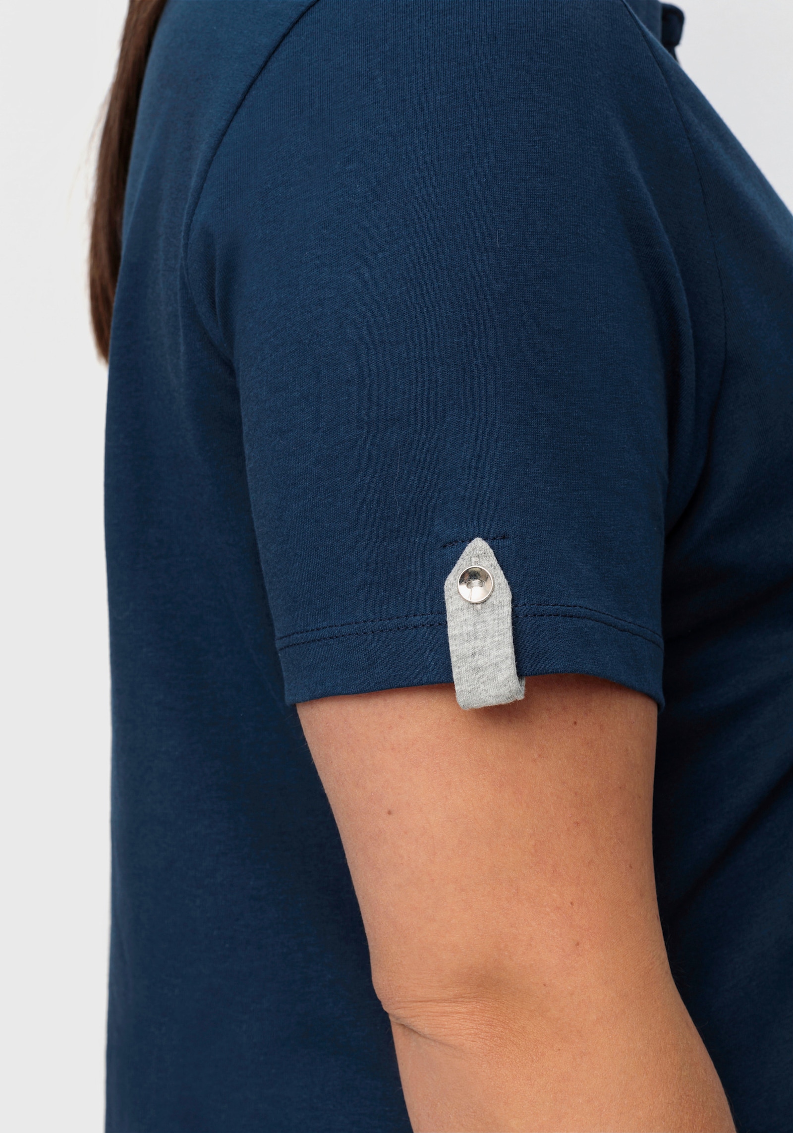 Poloshirt mit Kontrasten - dunkelblau