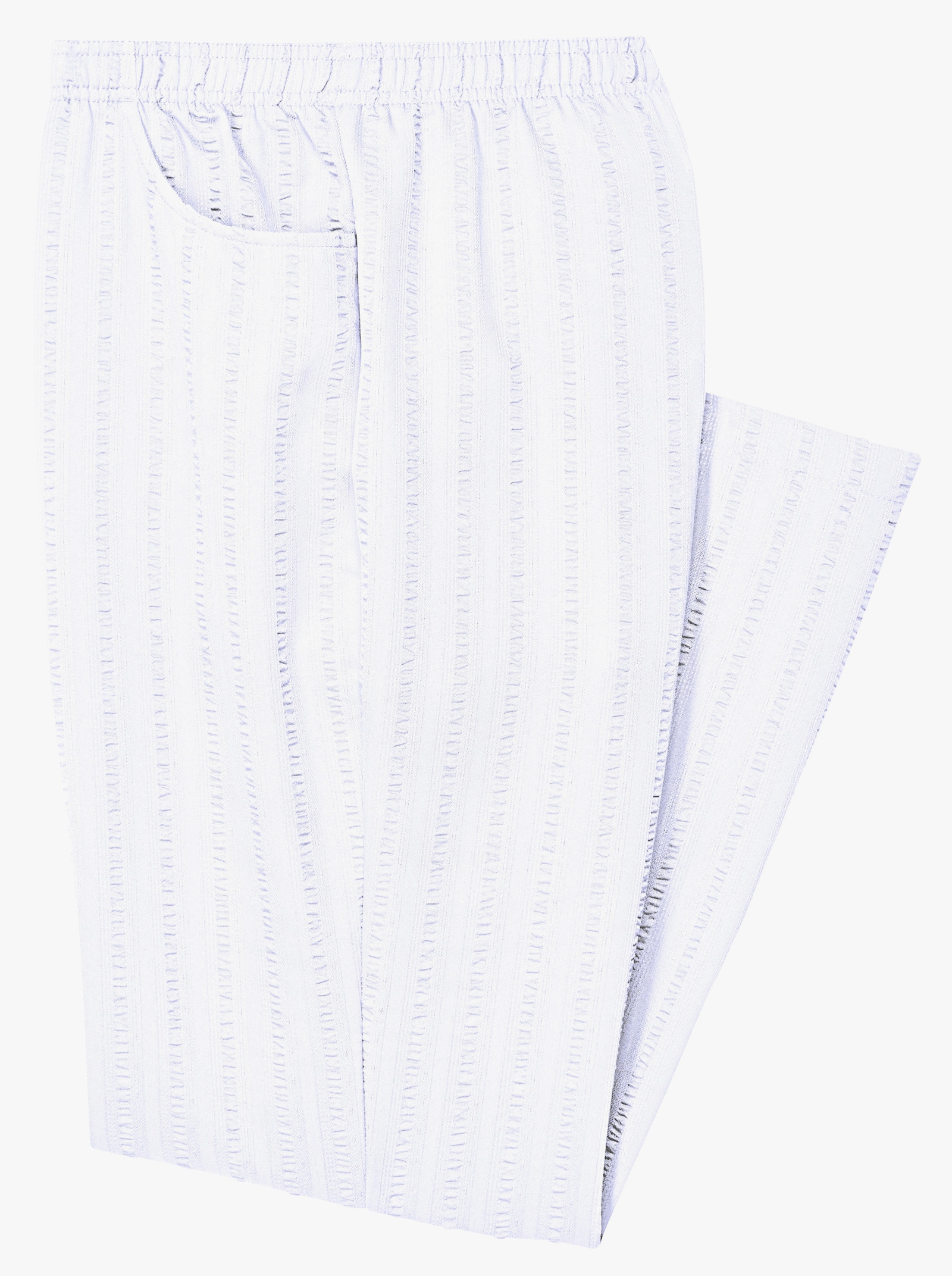 Hose in Seersucker-Qualität - weiß