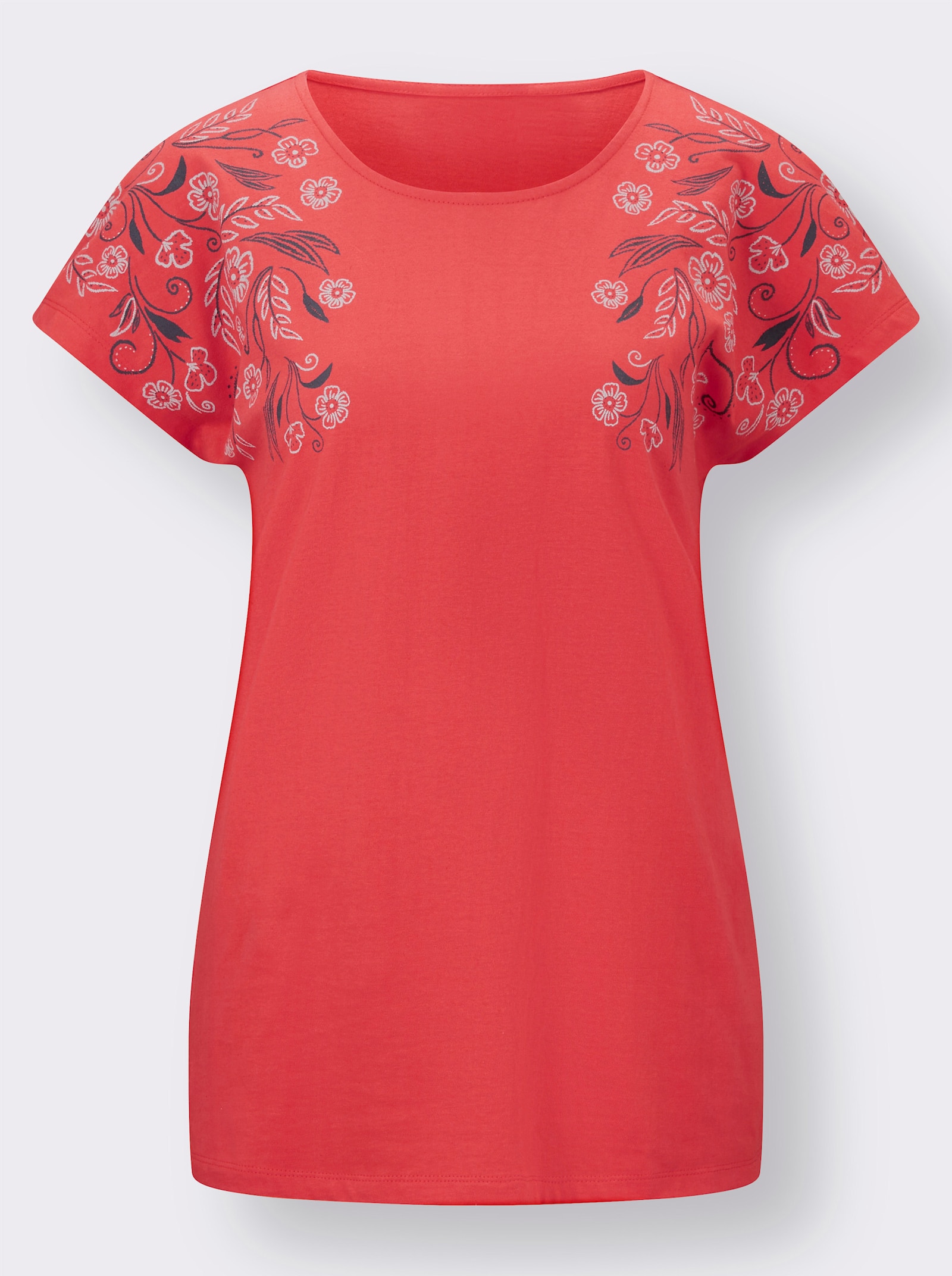 Longshirt mit Blümchen-Druck - hummer