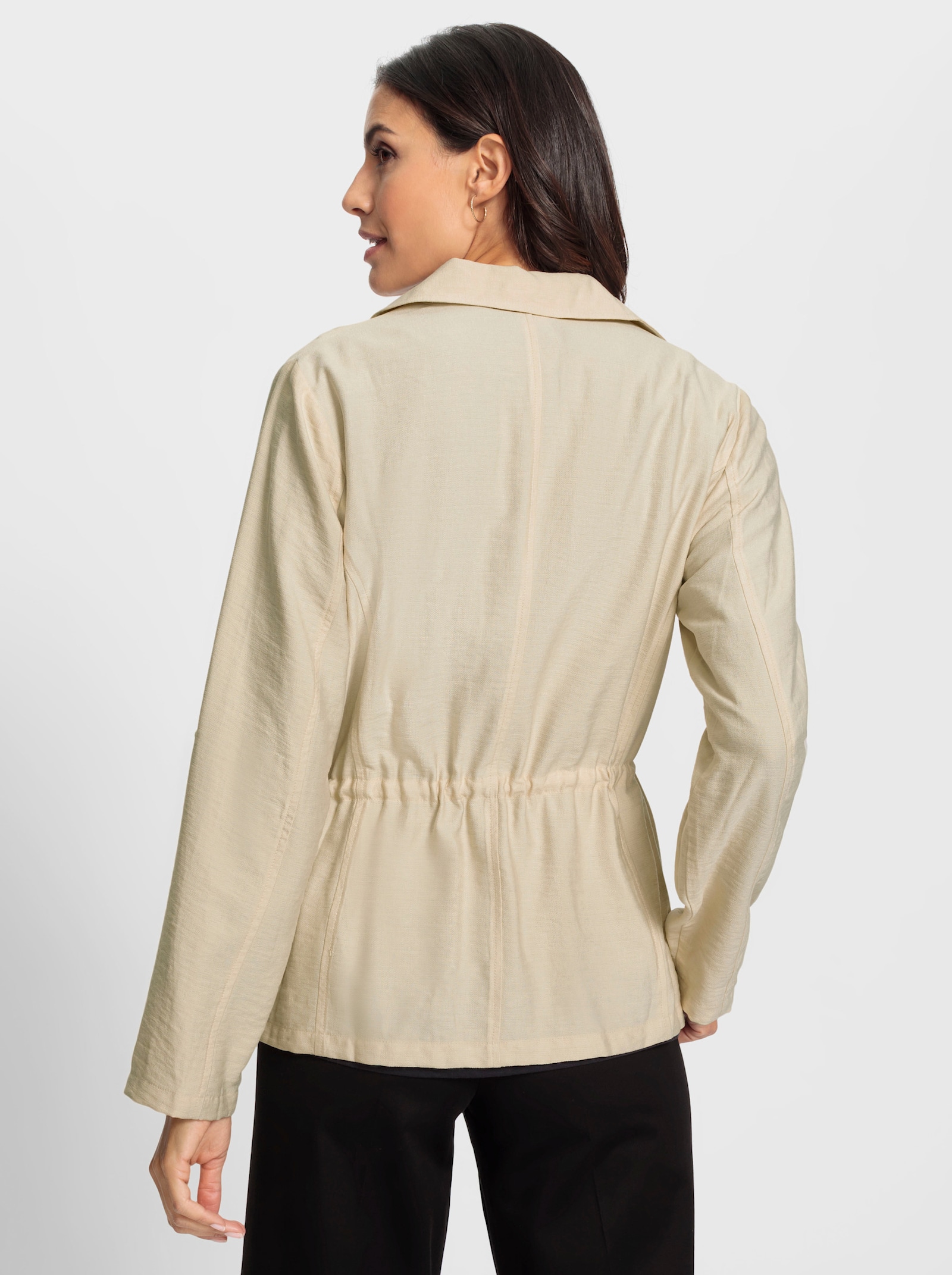 Blazer aus Struktur-Stoff - sand