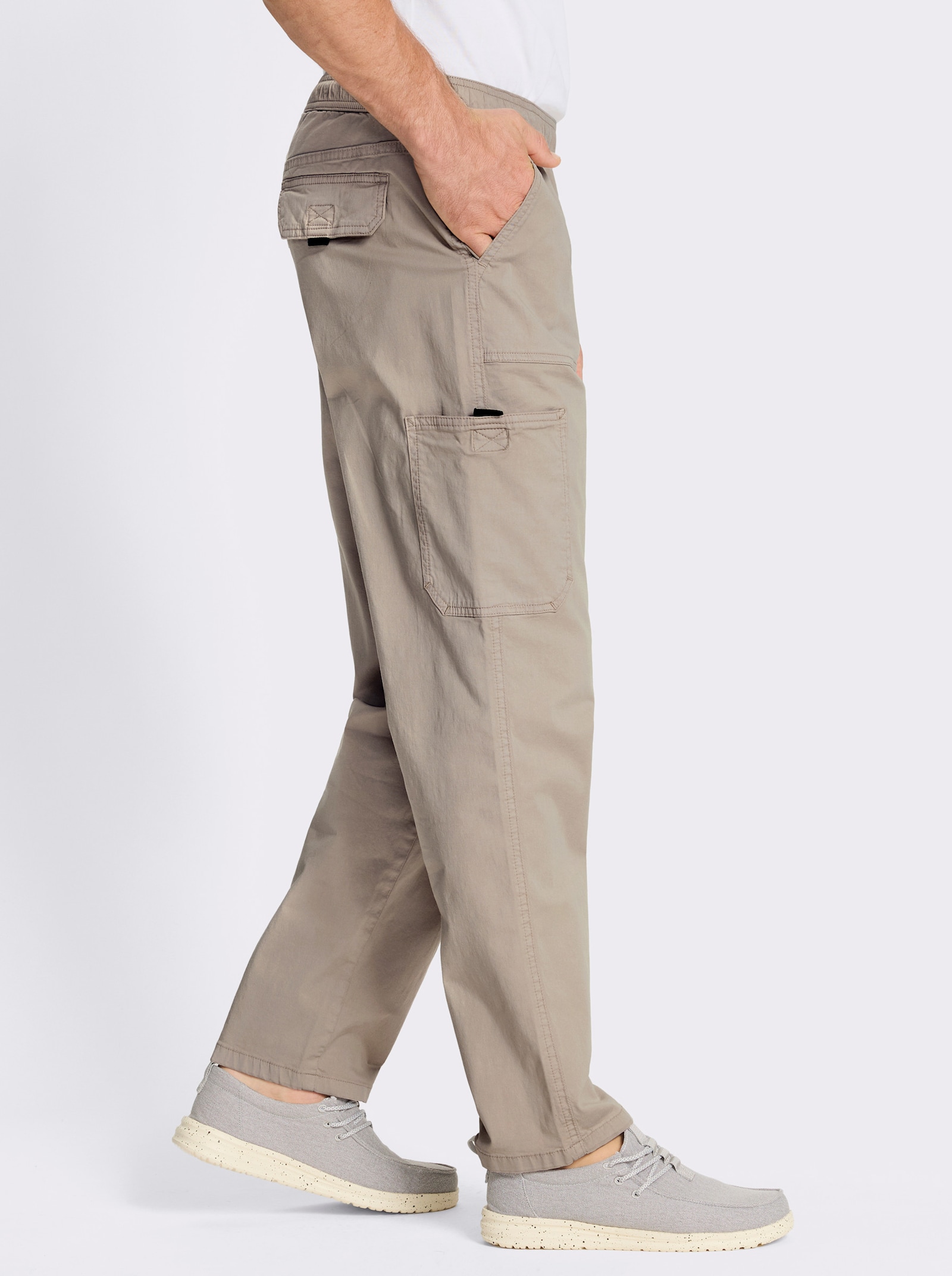 Schlupfhose 4 Taschen mit Klettverschluss - sesam