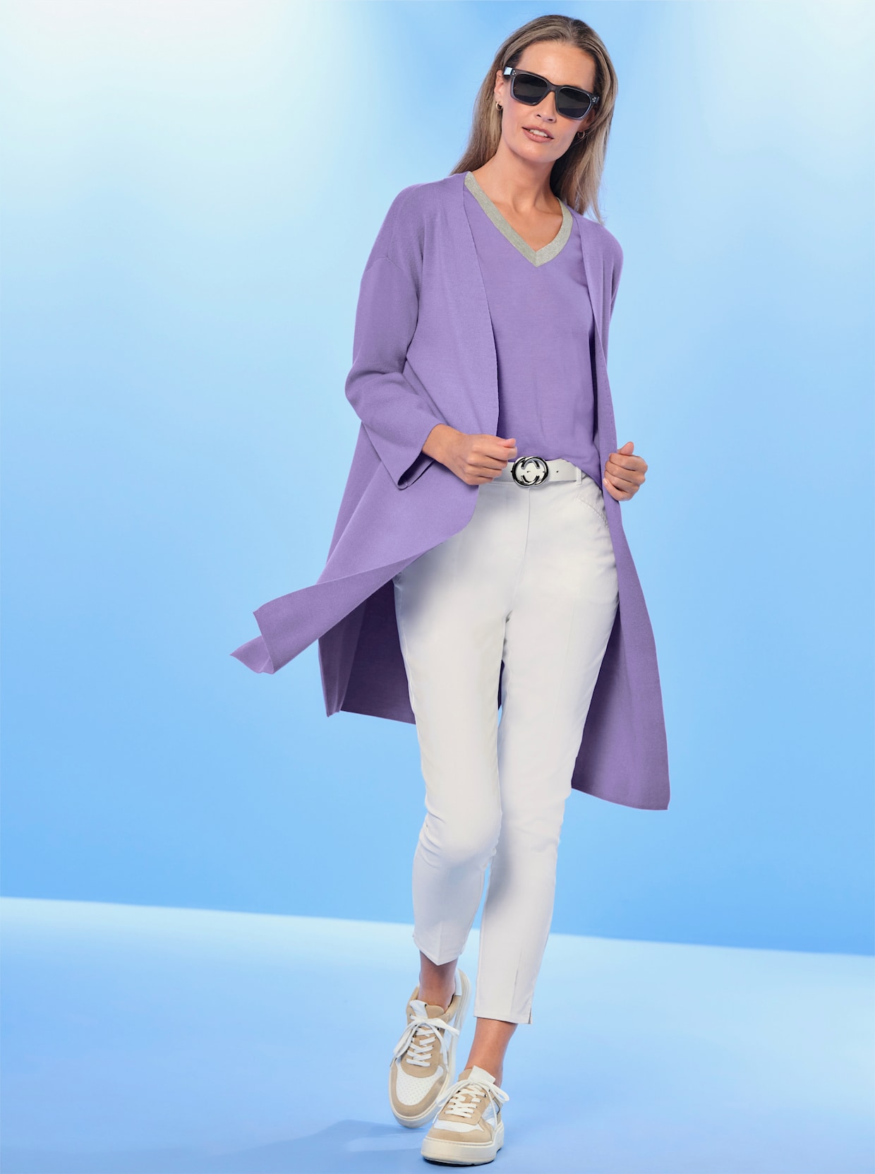 heine Strickjacke - lavendel