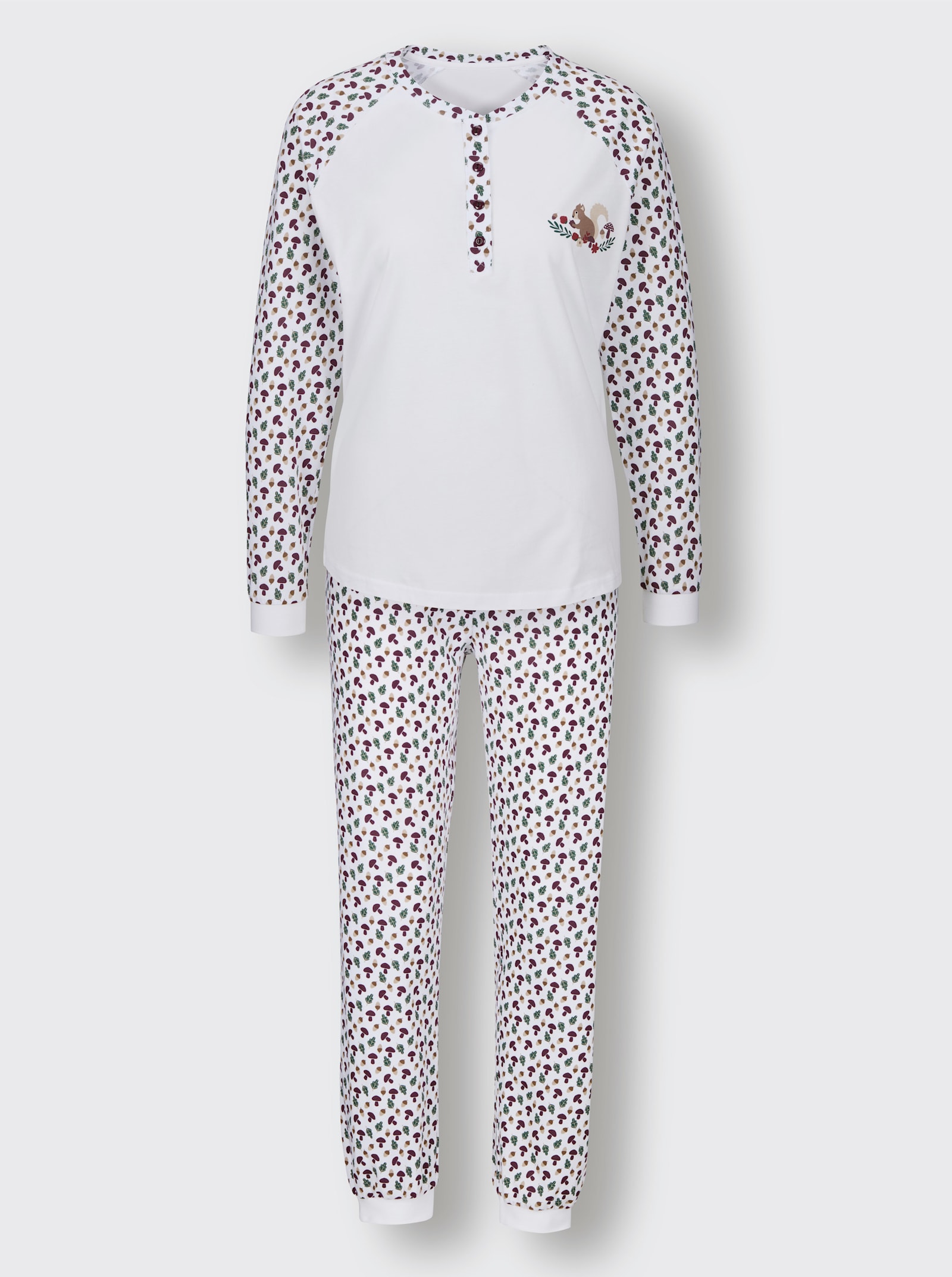 wäschepur Schlafanzug - ecru-bedruckt