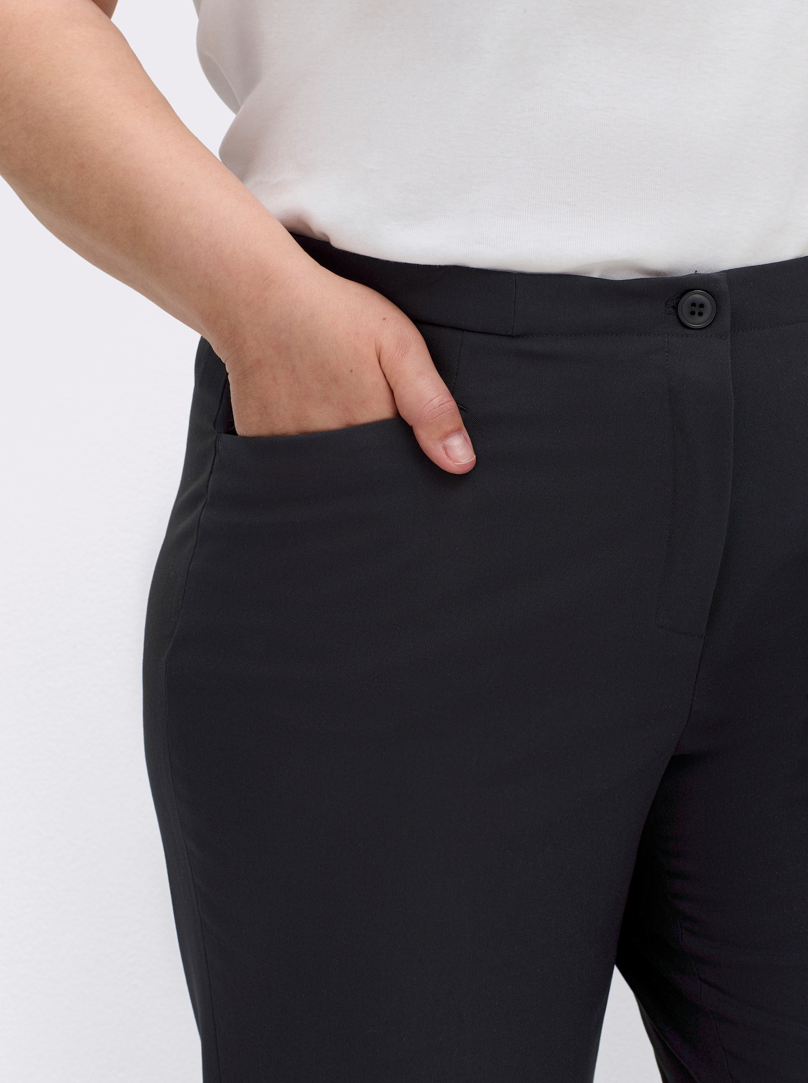 Come on Bügelfaltenhose in Bauch-weg-Form - marine