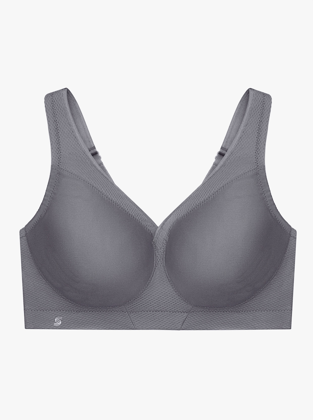 Glamorise Sport-BH ohne Bügel mit nahtlosen Cups - anthrazit