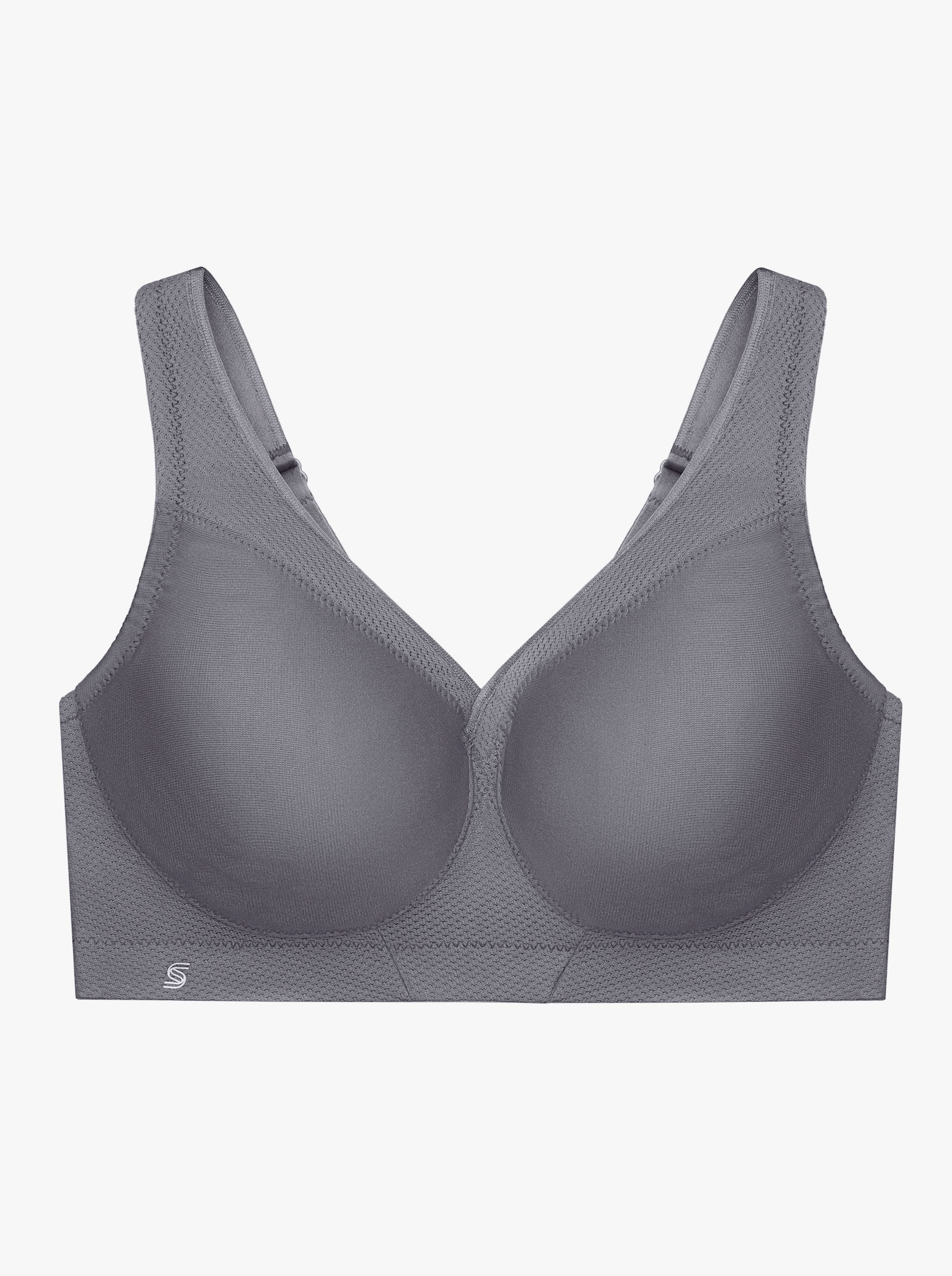 Glamorise Sport-BH ohne Bügel mit nahtlosen Cups - anthrazit