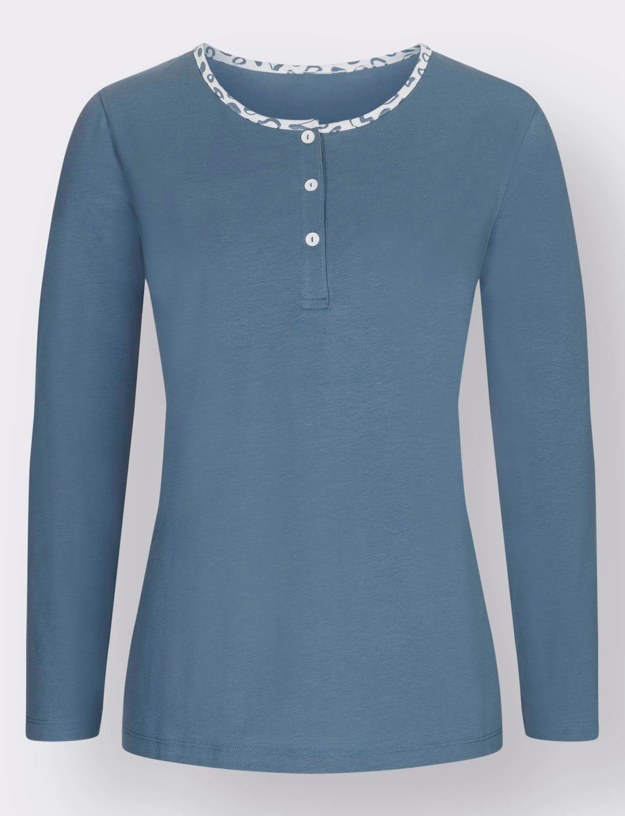 wäschepur Pyžamo - džínsová modrá vzorovaná