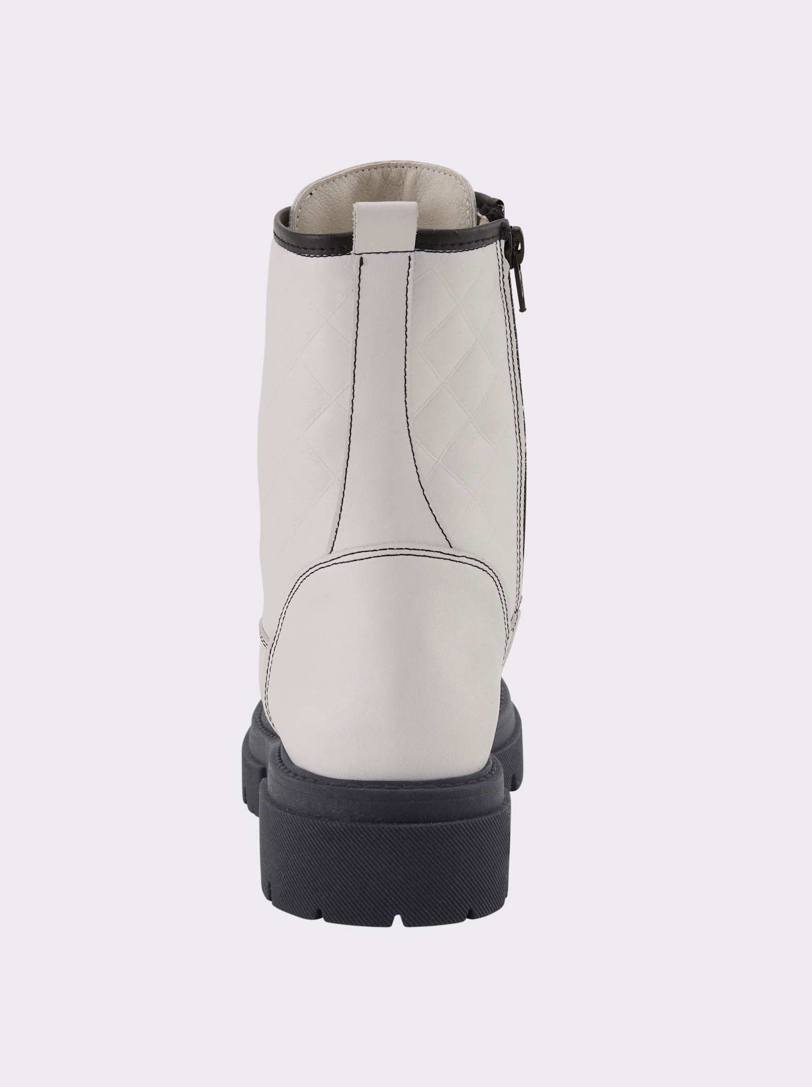 heine Schnürstiefelette - weiß-schwarz