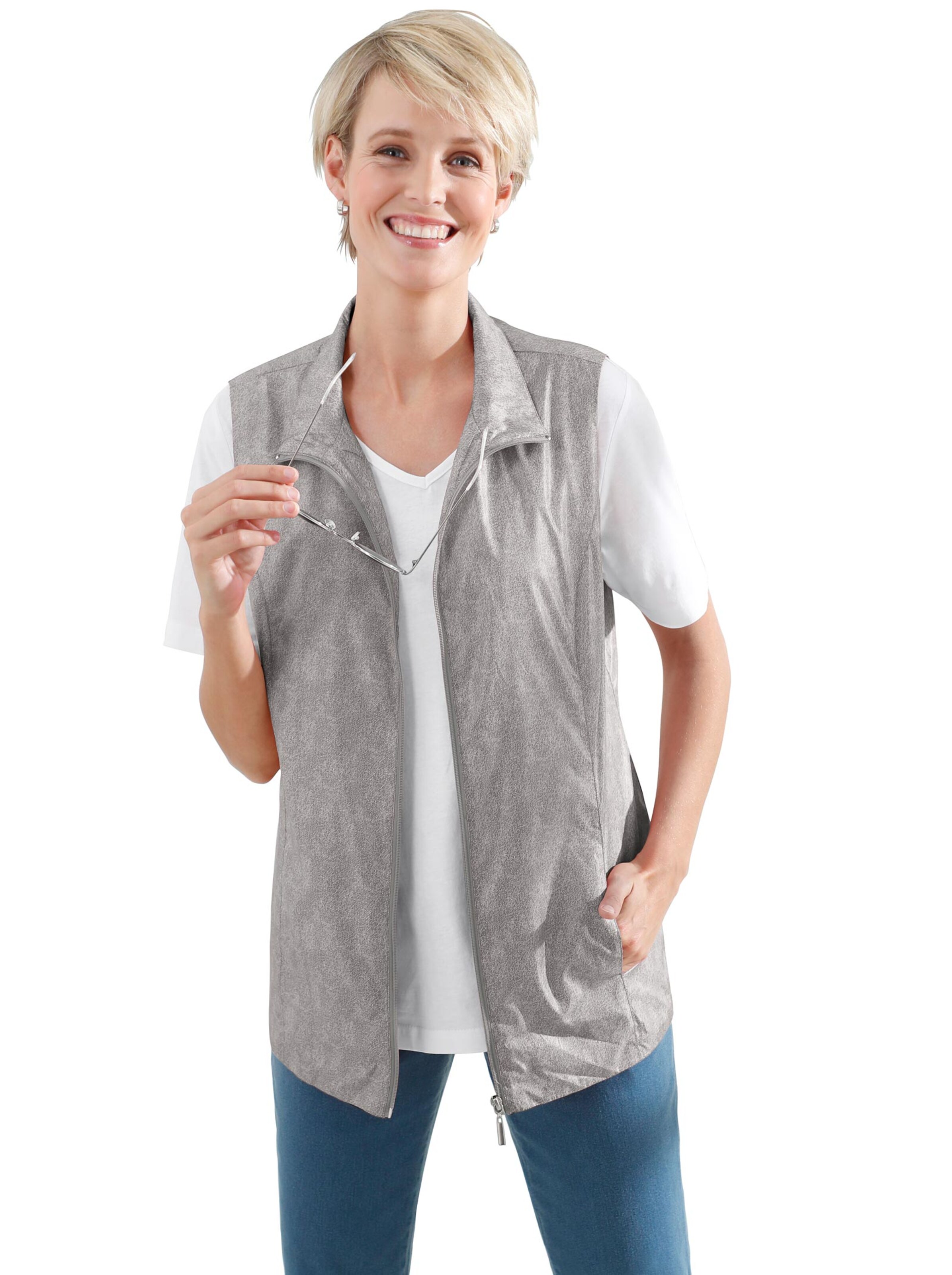 Weste - grau-meliert