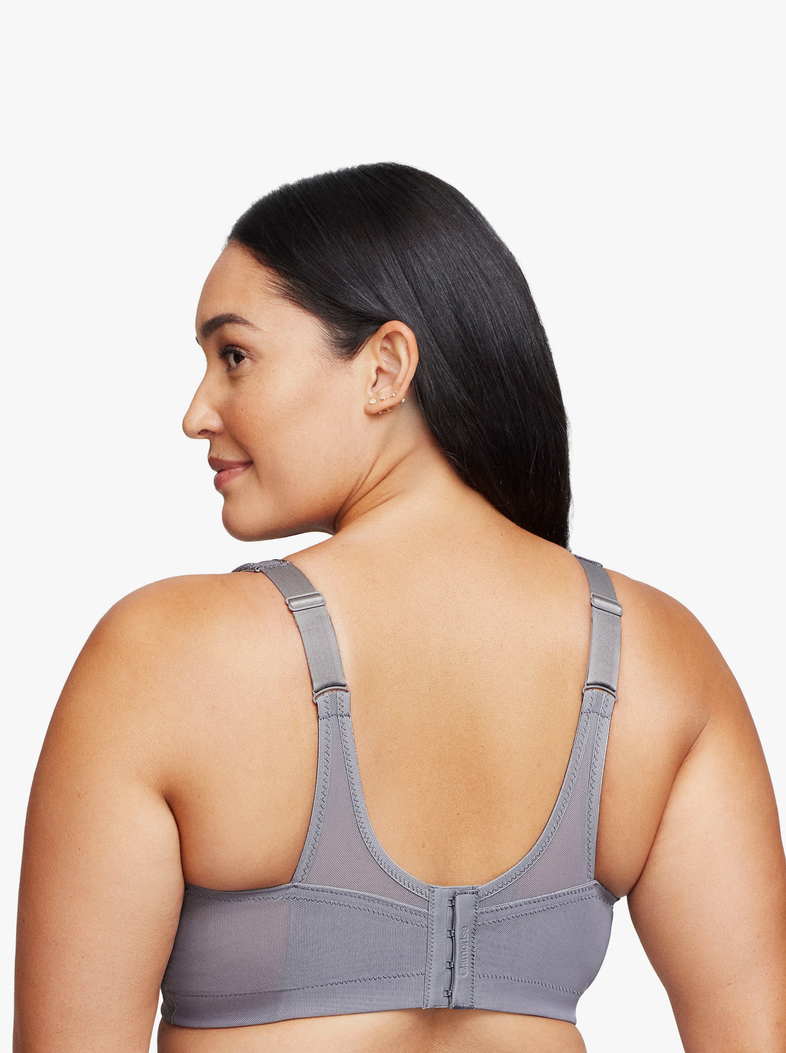 Glamorise Sport-BH ohne Bügel mit nahtlosen Cups - anthrazit