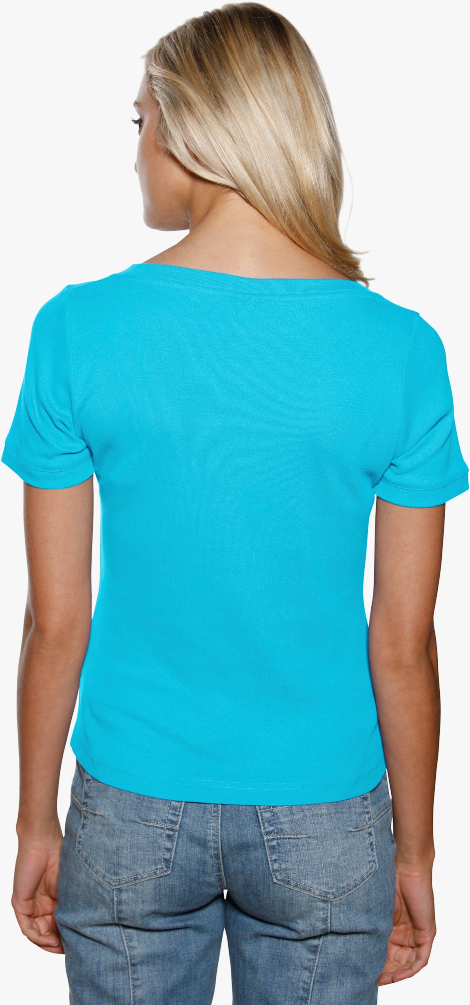 heine Shirt aus Rippenware - aqua