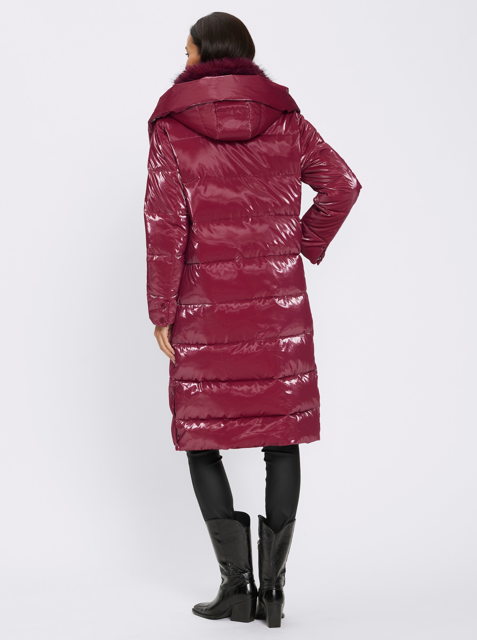 heine Steppmantel mit Seitenschlitzen - bordeaux