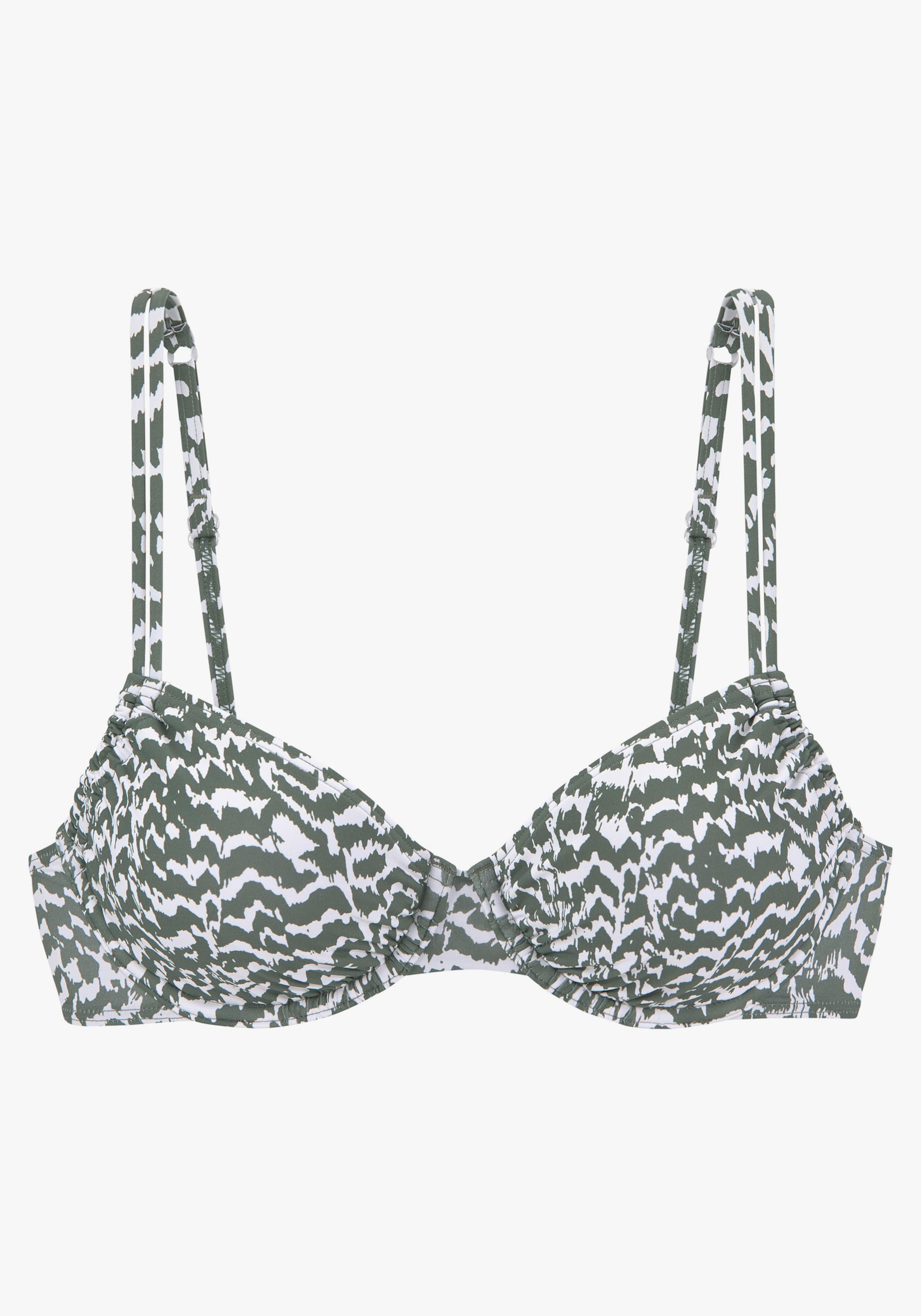 LASCANA Haut de maillot de bain à armatures - olive imprimé