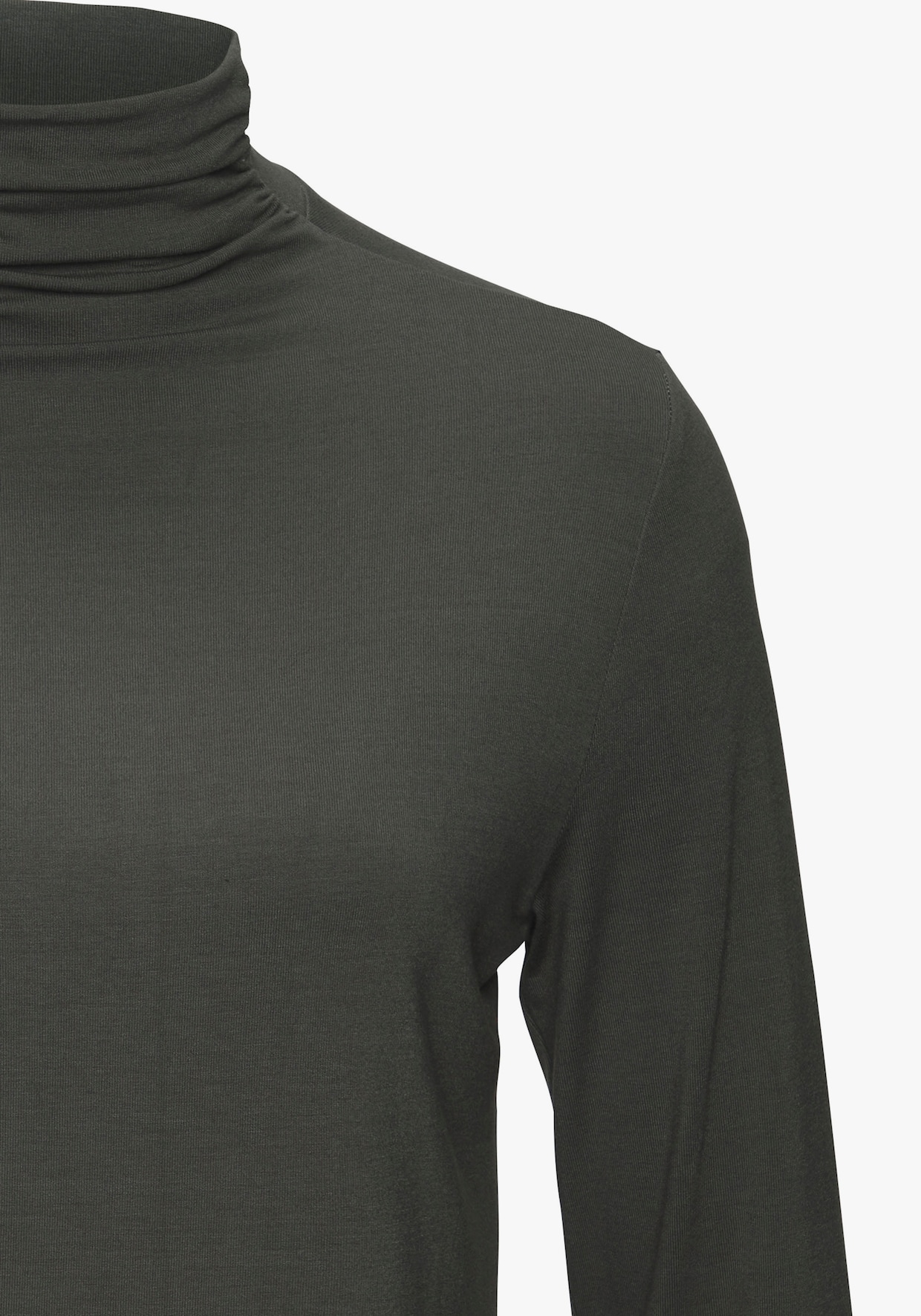 LASCANA Shirt met opstaande kraag - grijsgroen