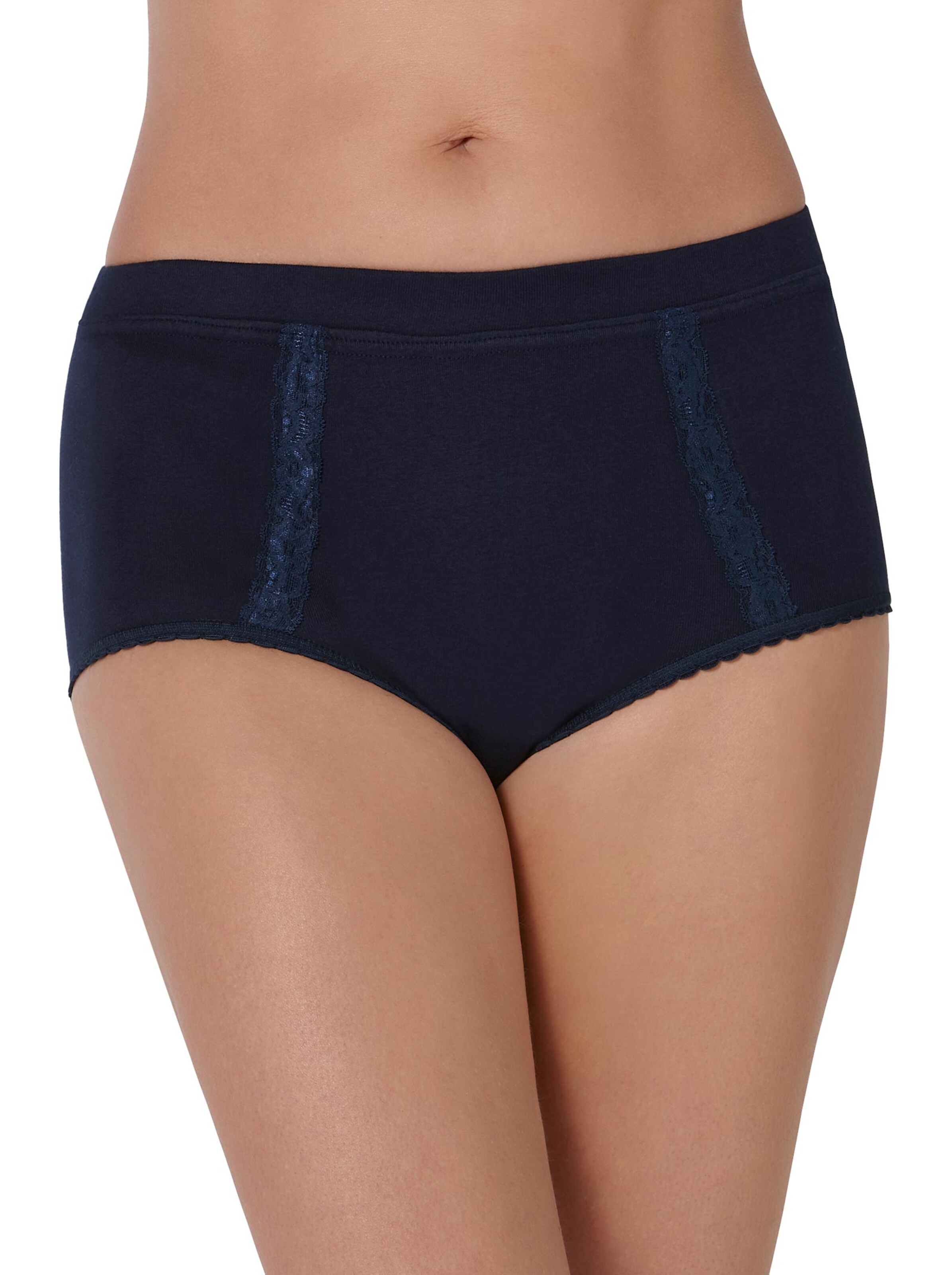 Taillenslip - weiß + marine + bordeaux