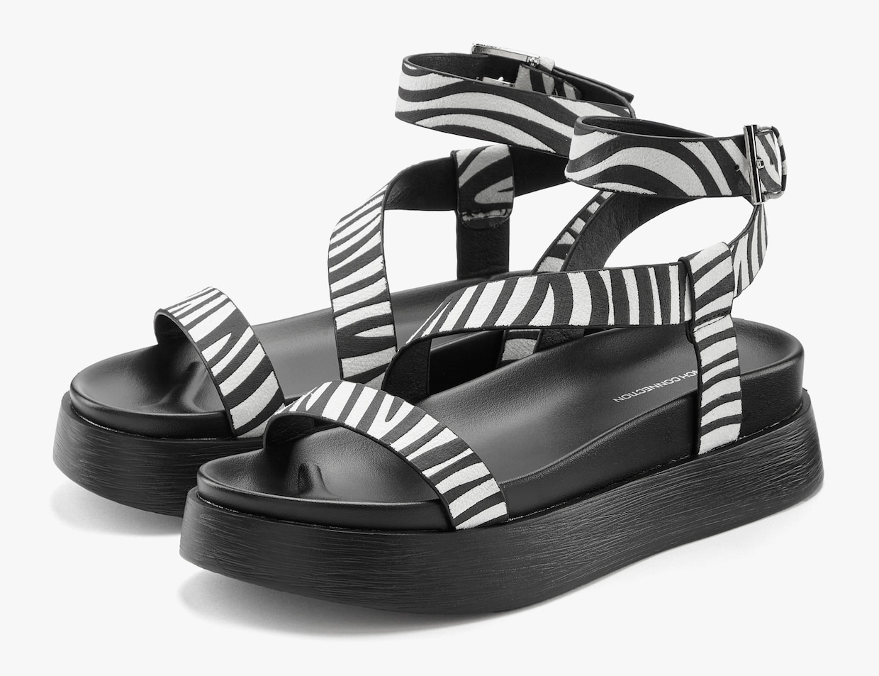 sandalen - zwart/wit