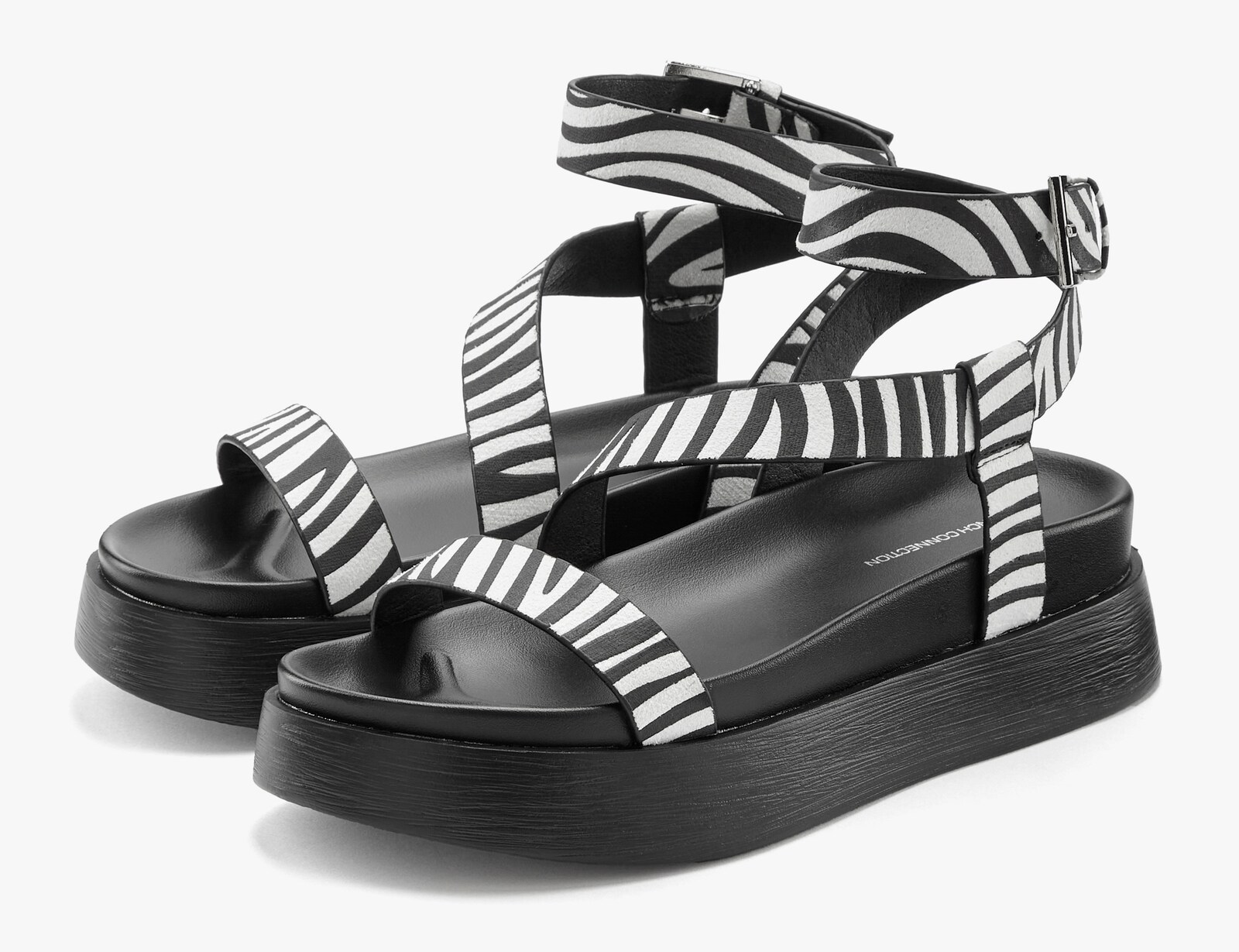 French Connection Sandalen - zwart/wit