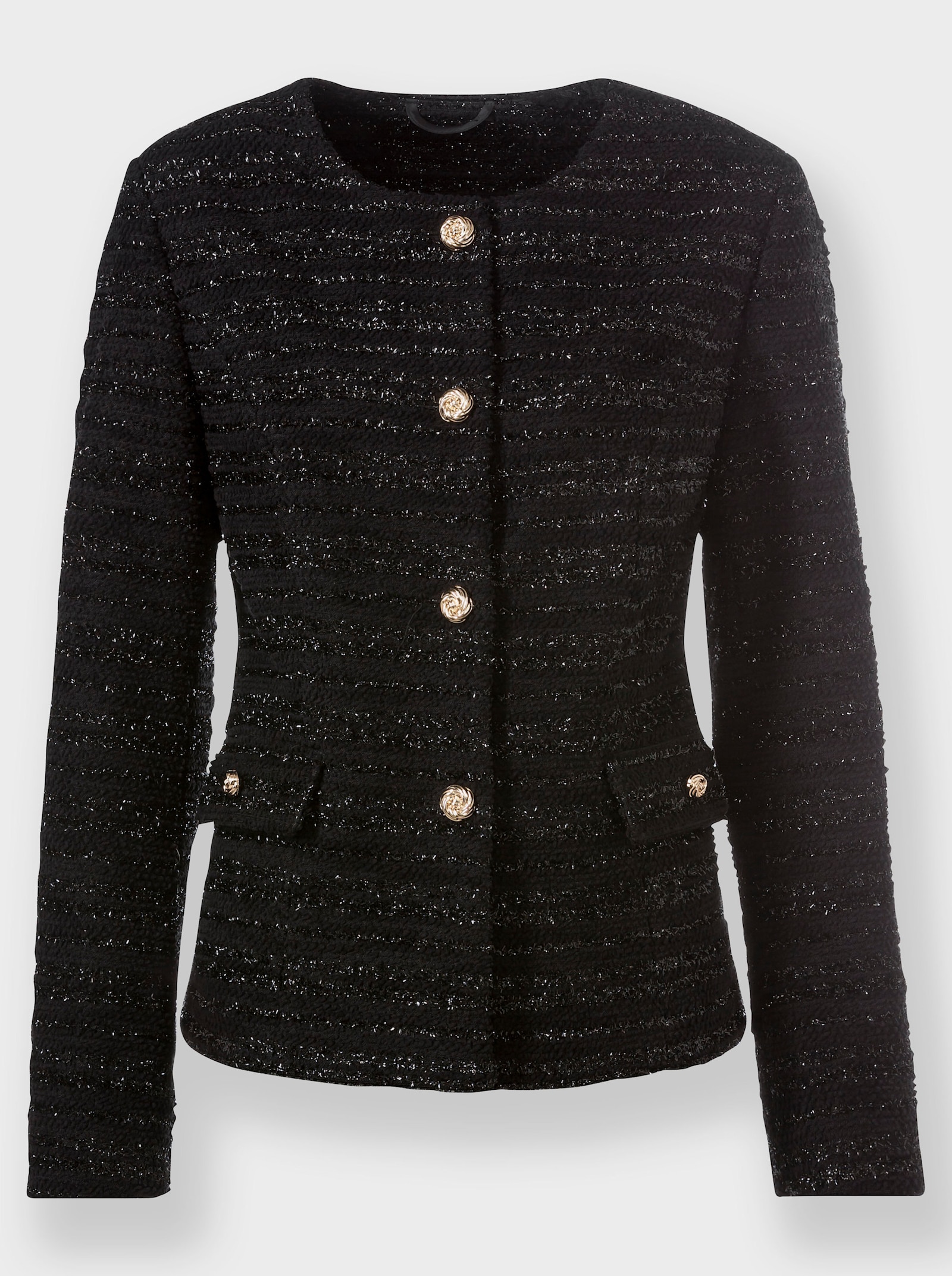 heine Jerseyblazer mit glitzerndem Effektgarn - schwarz