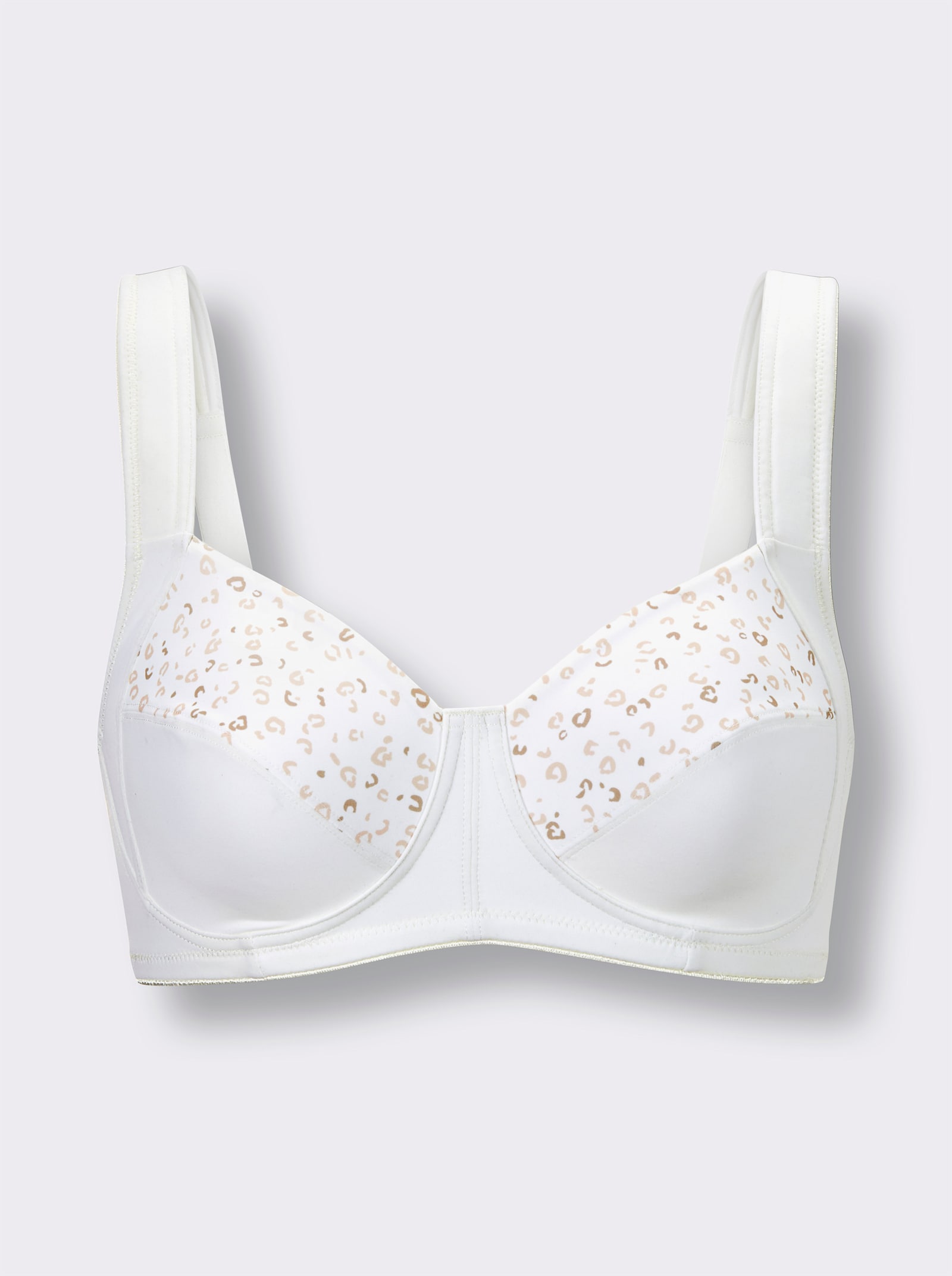 wäschepur Entlastungs-BH ohne Bügel - ecru-bedruckt