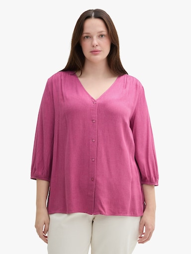 Klassische Bluse - pink velvet melange