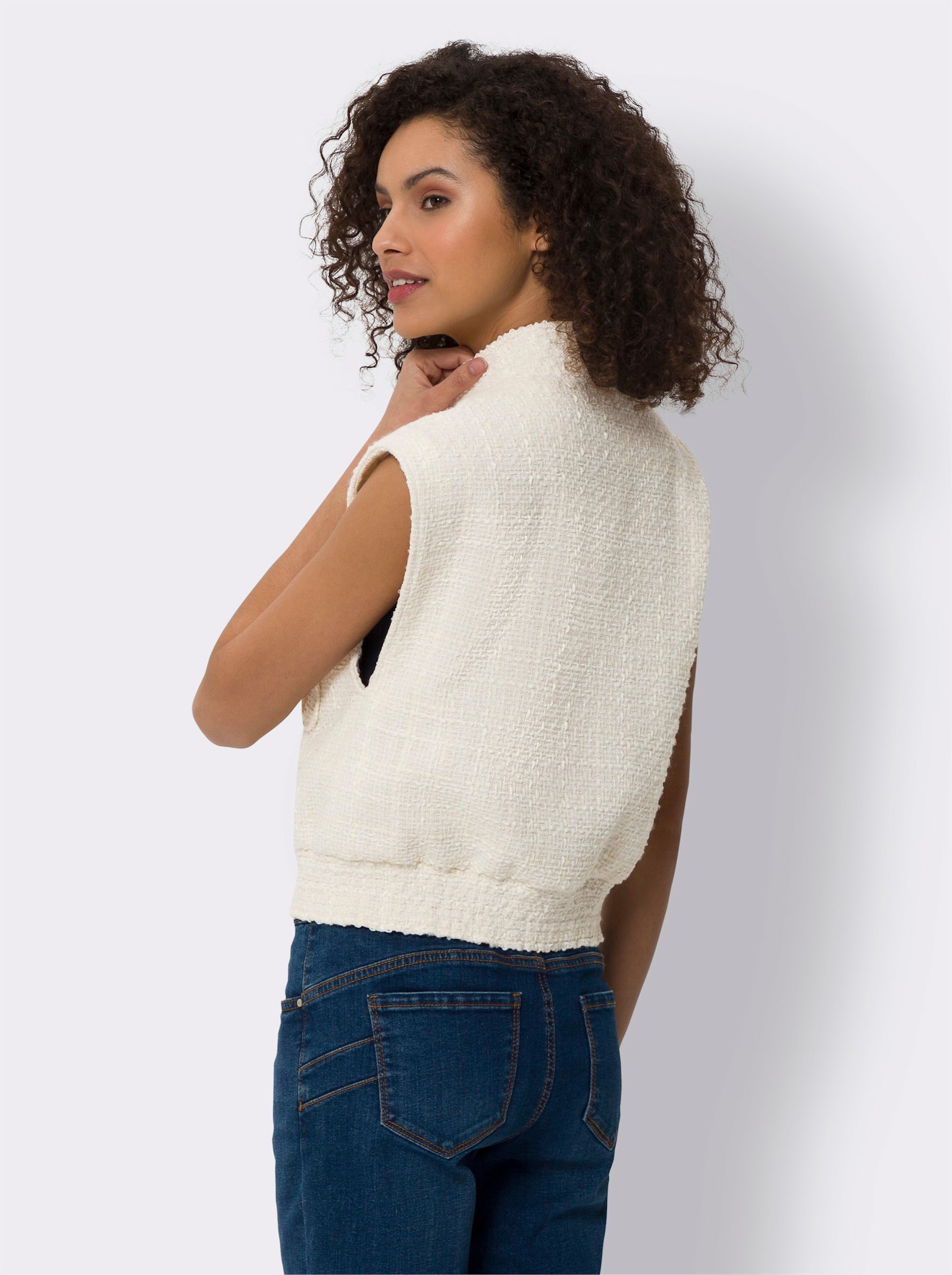 heine Weste Stehkragen - champagner