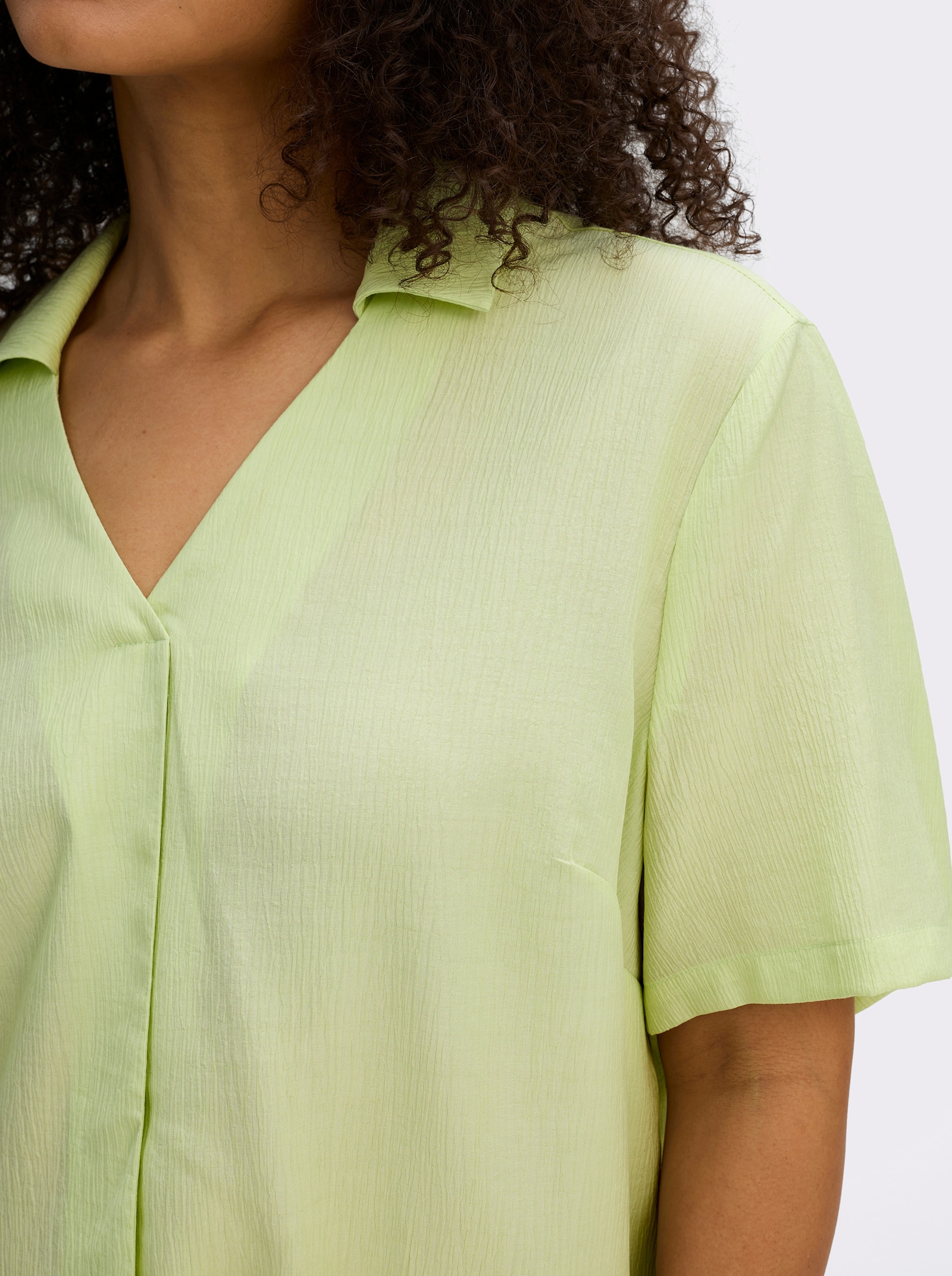 sheego Tunika mit raffiniertem Bund - pistazie