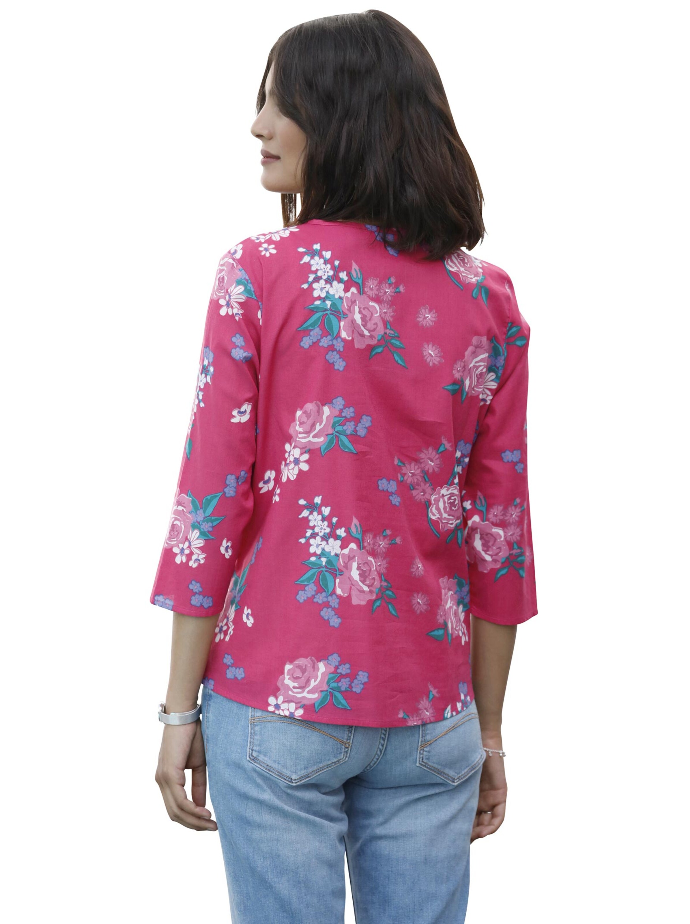 Bluse - fuchsia-bedruckt
