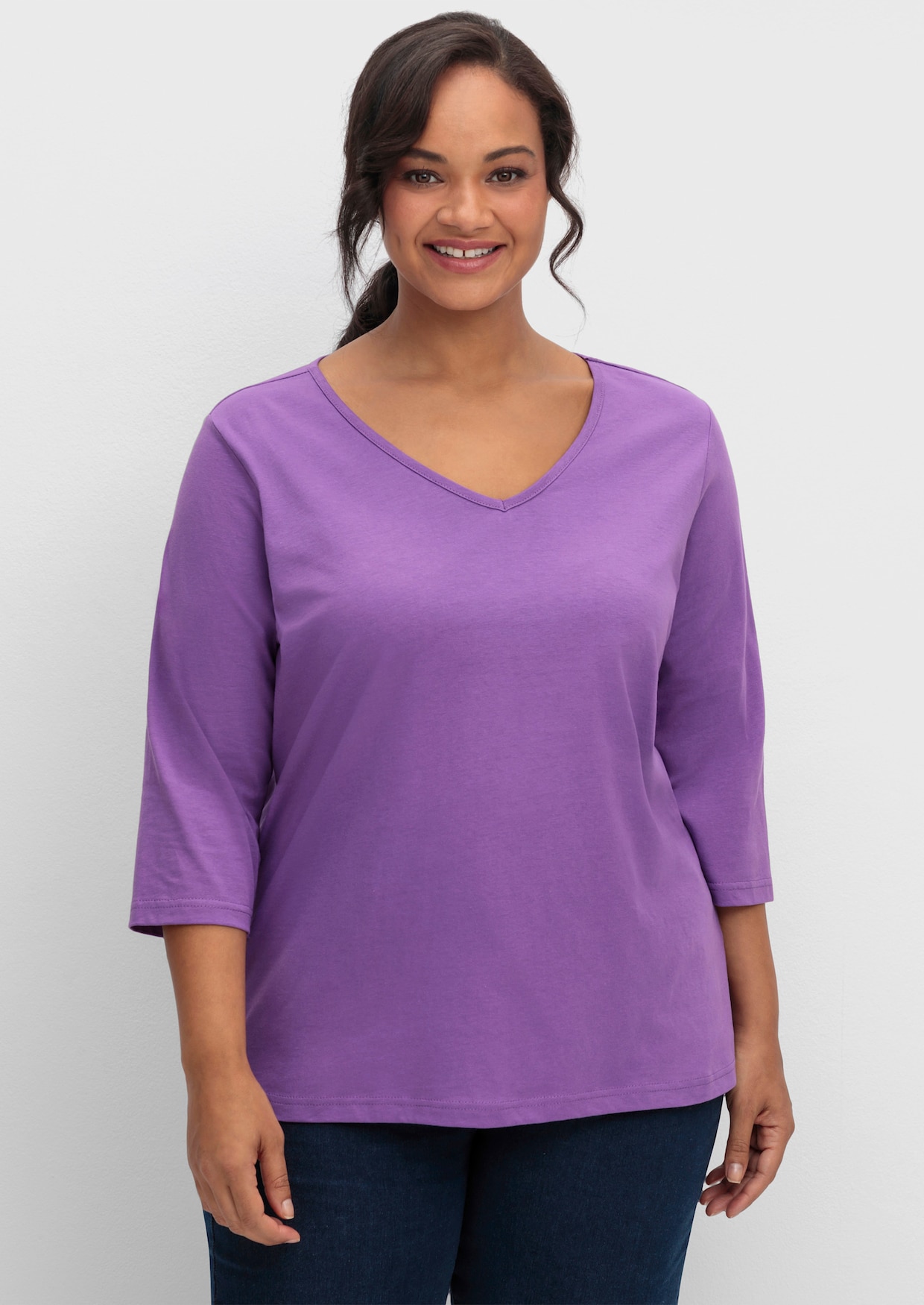3/4-Arm-Shirt - lila