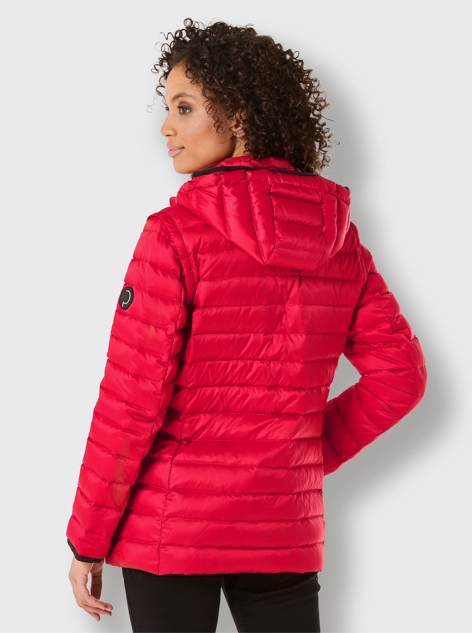 CREATION L PREMIUM Daunenjacke als Jacke und Weste tragbar - rot