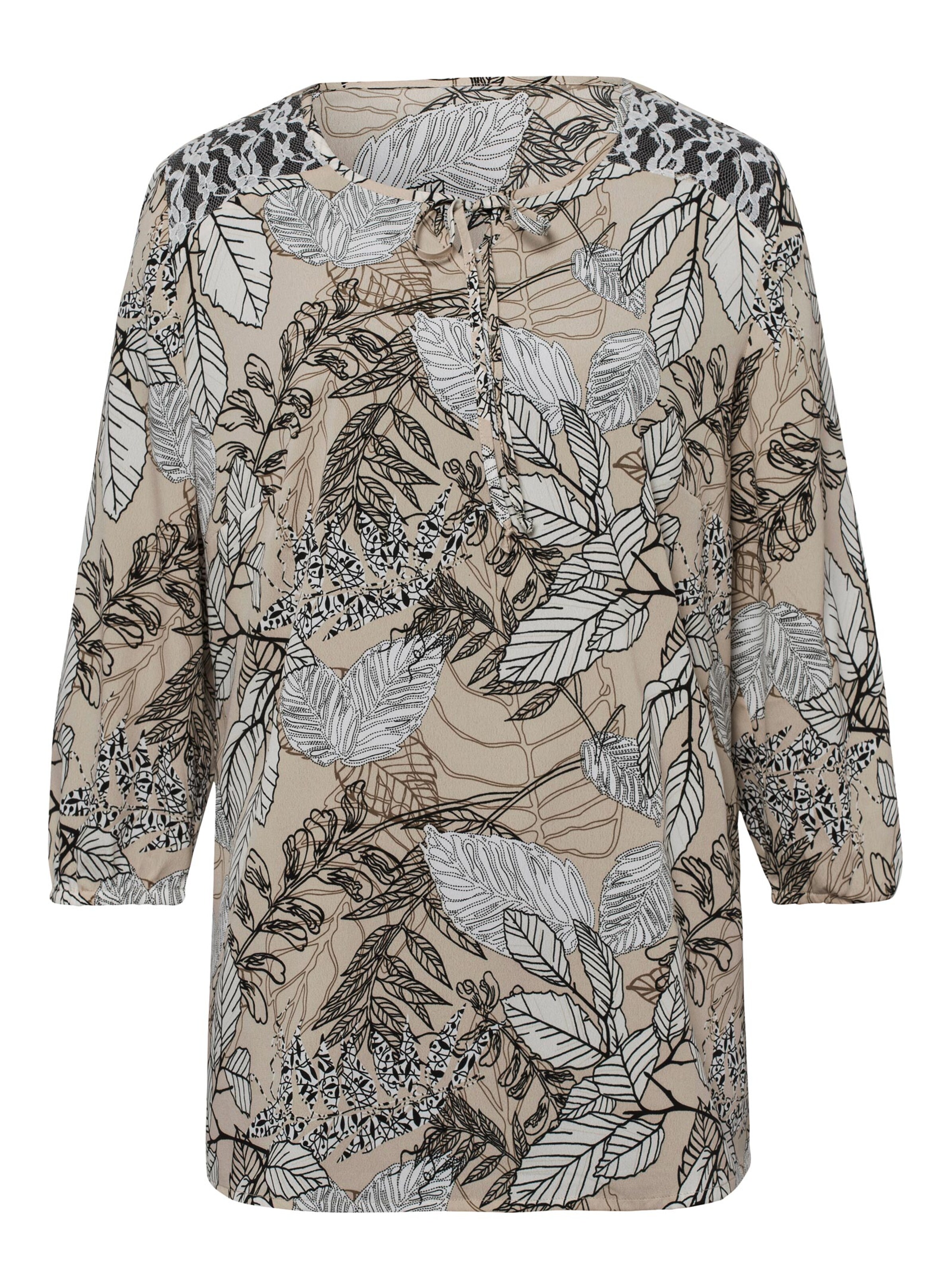 Tunika - taupe-bedruckt