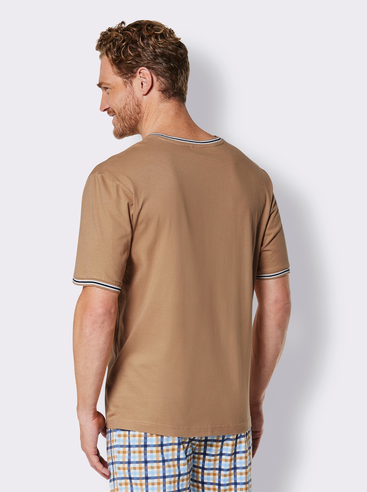 wäschepur men Schlafanzug-Shirt - camel