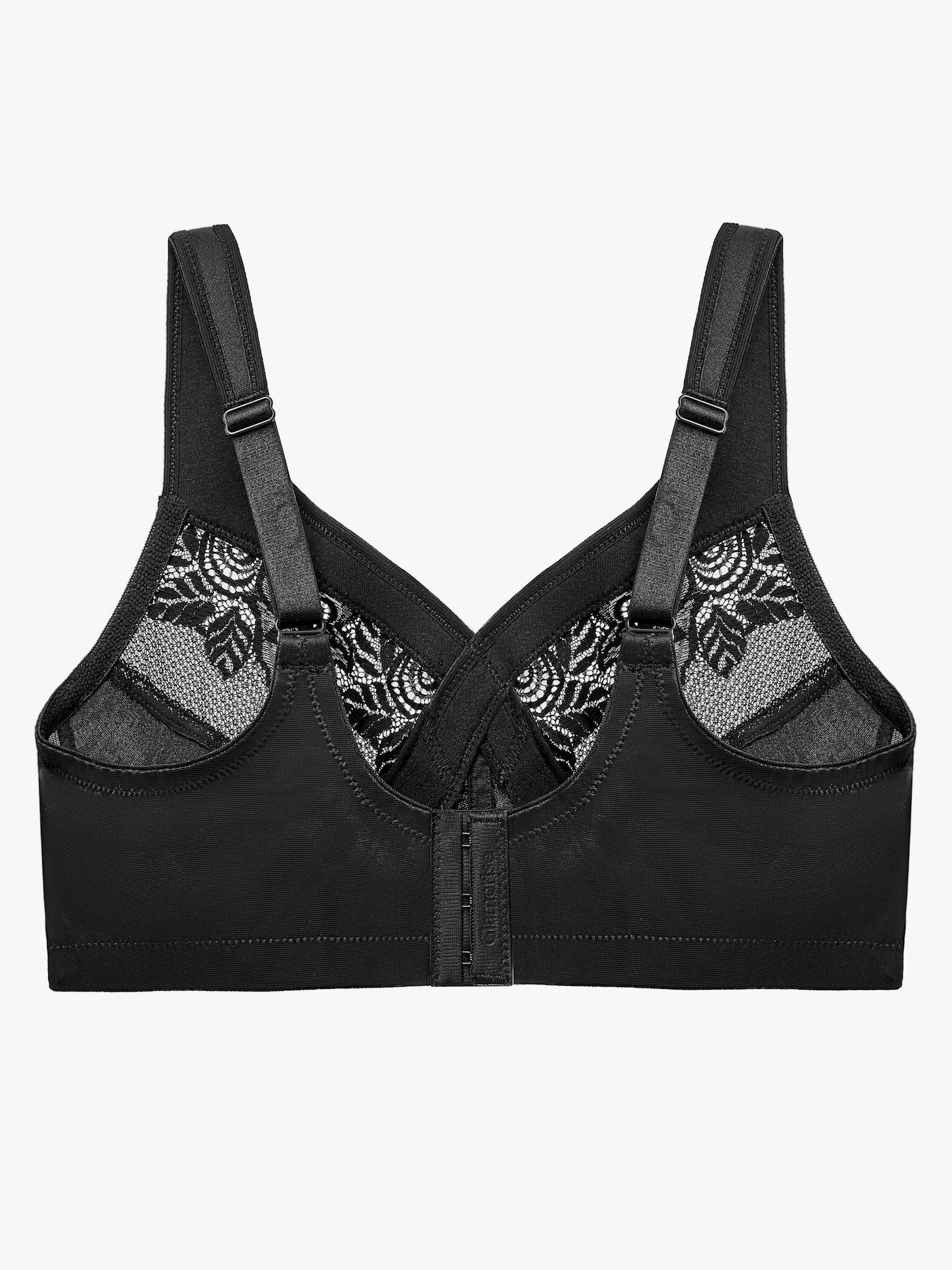 Glamorise Minimizer-BH ohne Bügel mit Spitzeneinsatz - schwarz