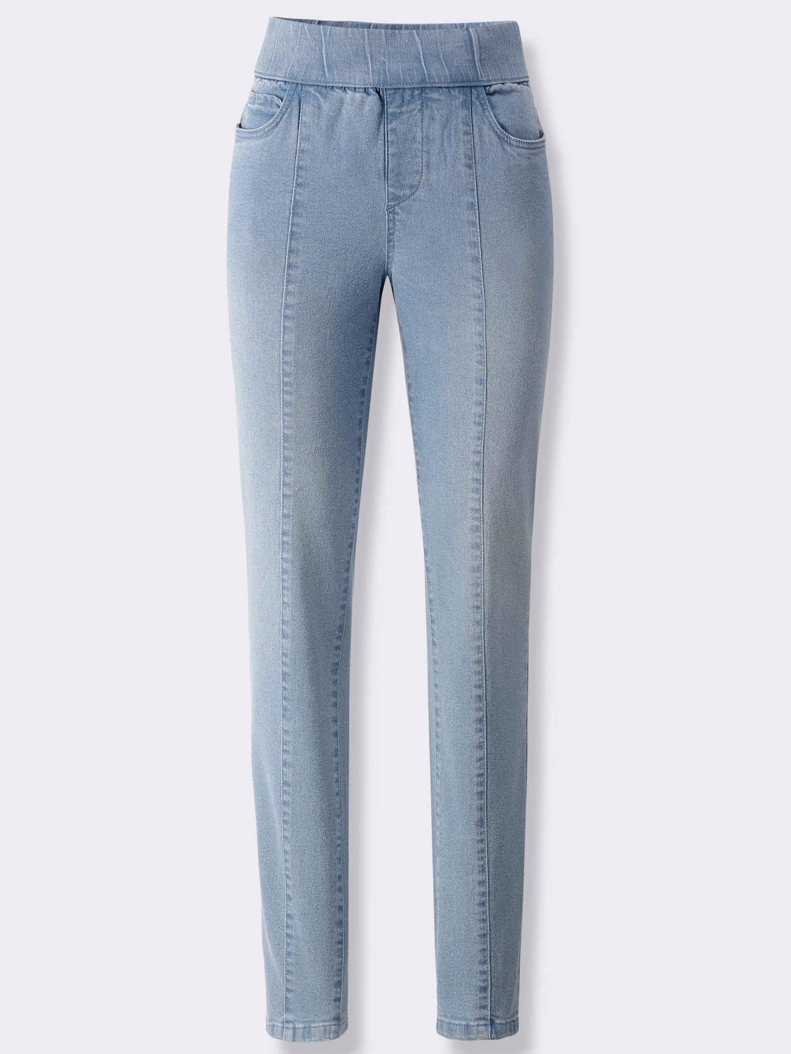Comfortjeans in 5-pocketsmodel - blue-bleached