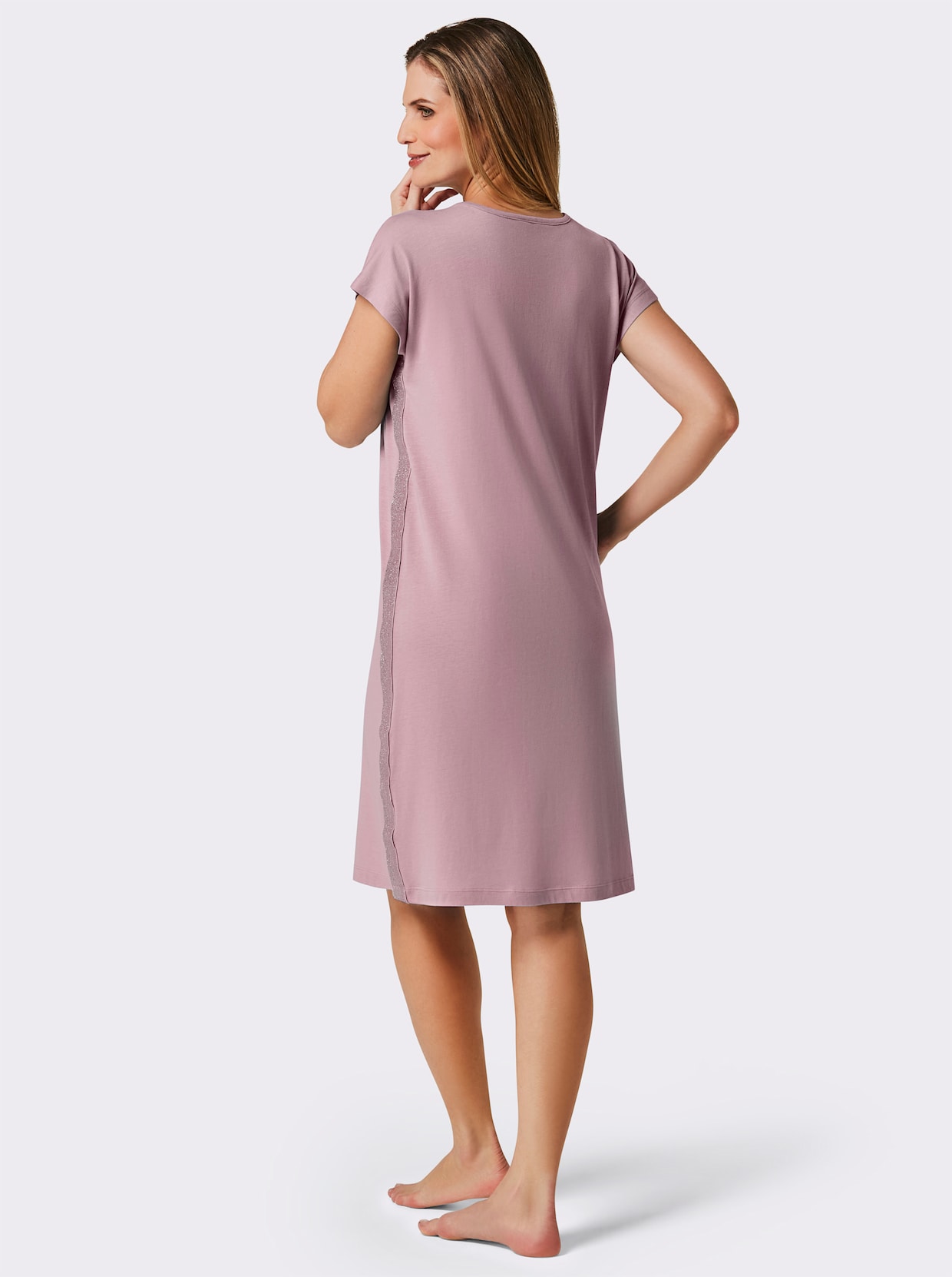 wäschepur Slaapshirts - mauve + bleu