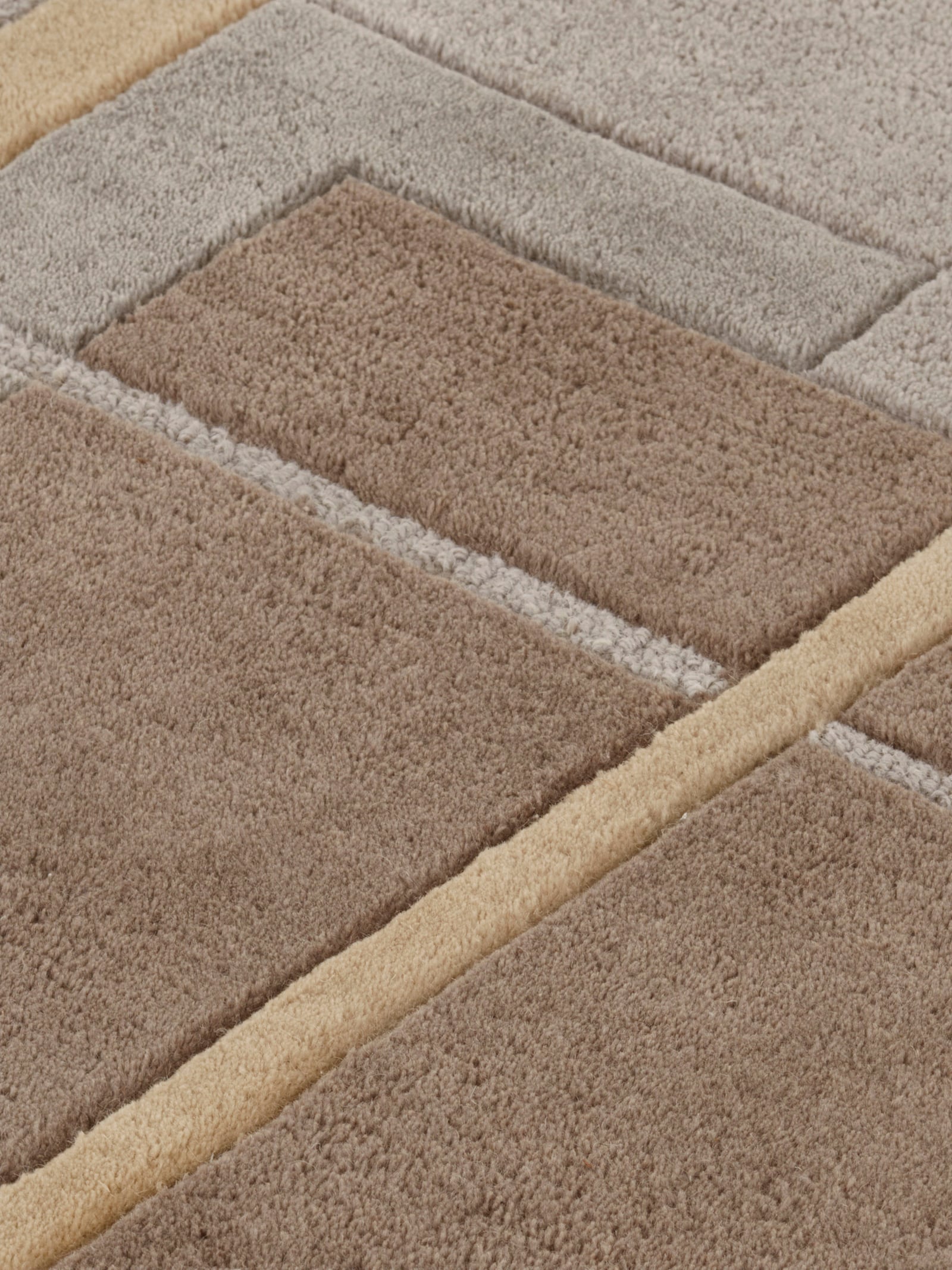 heine home Hochflorteppich - grau-braun