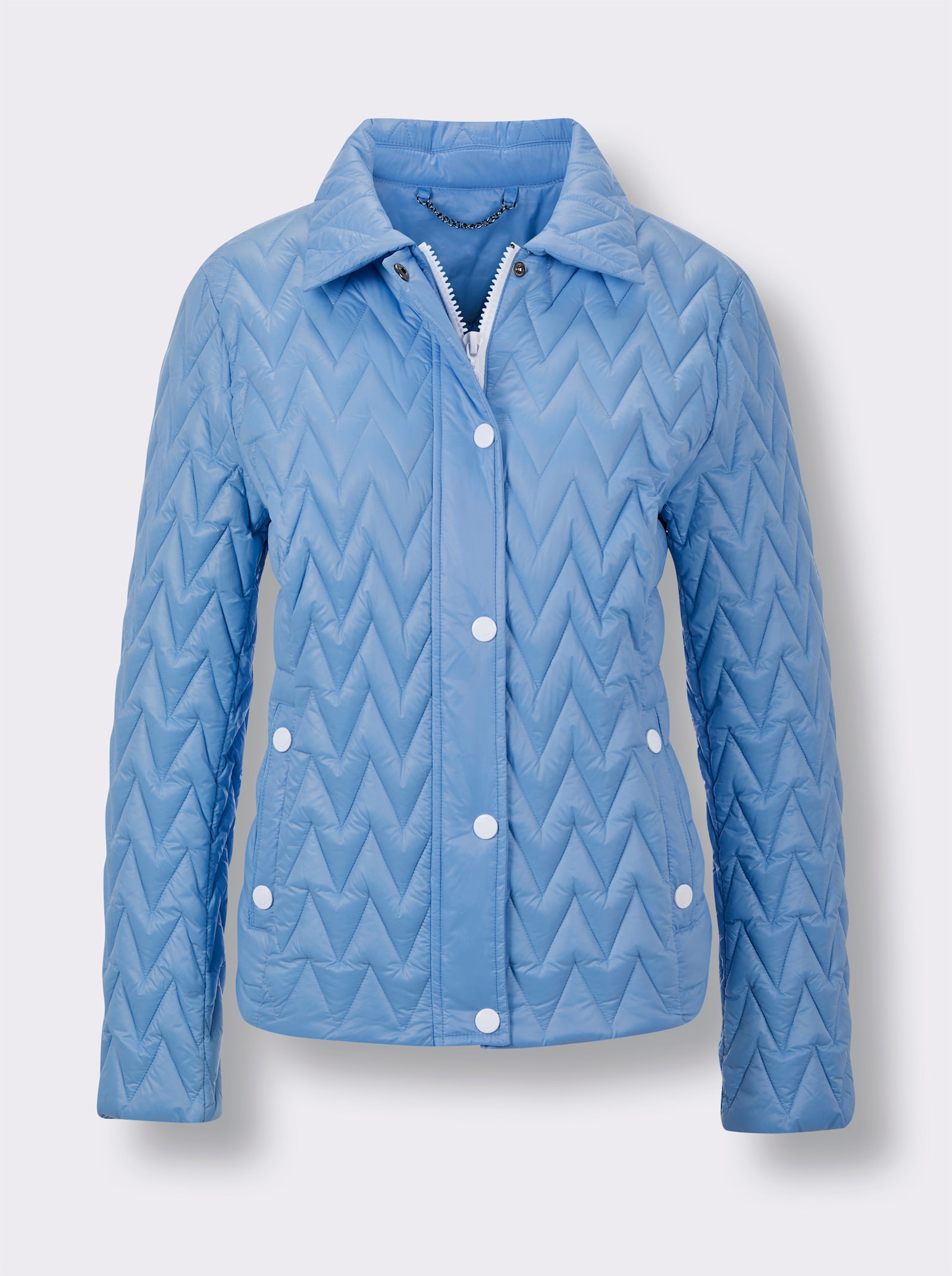 CREATION L PREMIUM Veste légère en duvet avec accessoires décoratifs - bleu ciel