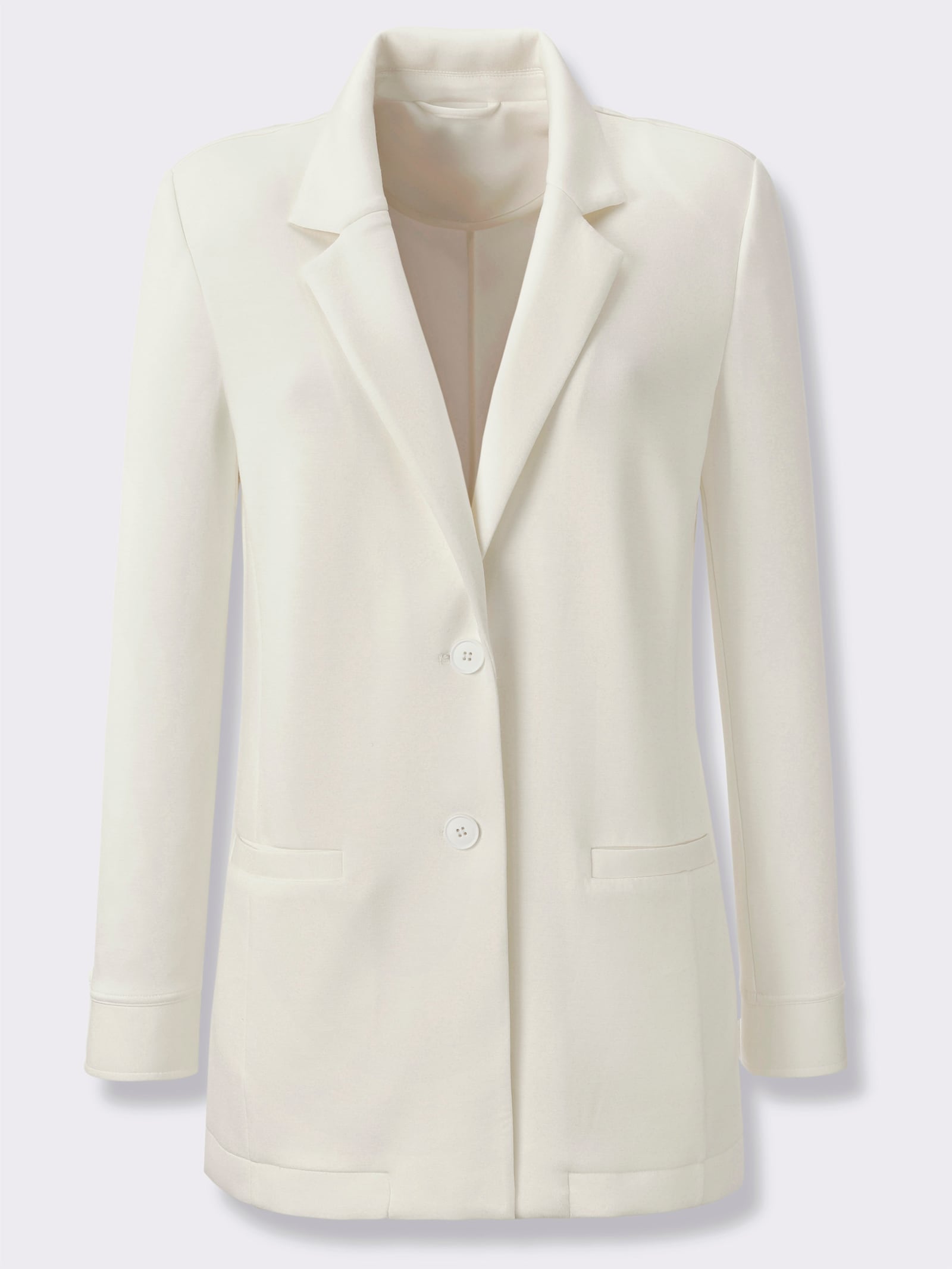 heine Jerseyblazer met reverskraag - ecru